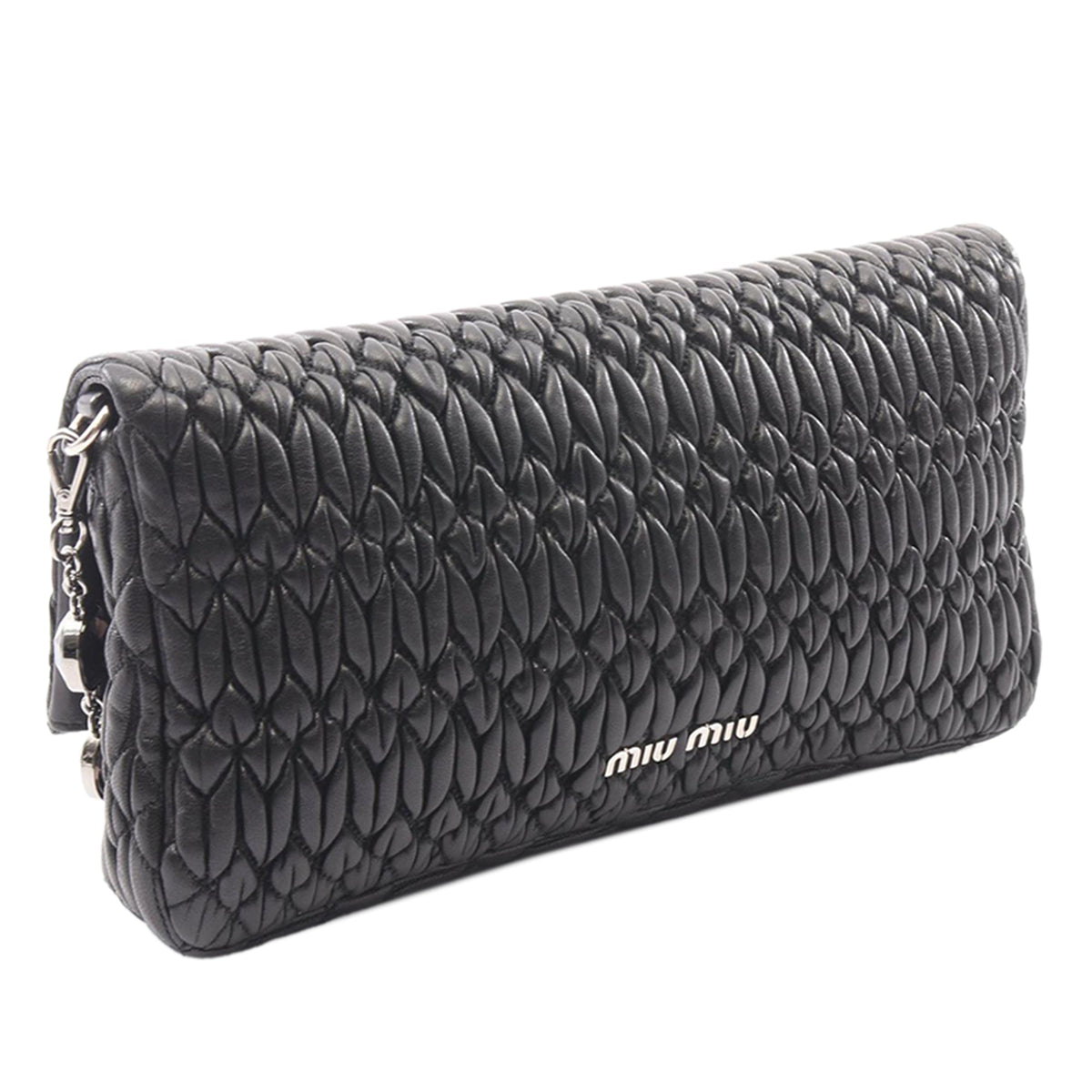 Miu Miu Matelasse Nappa Crystal Chain Satchel