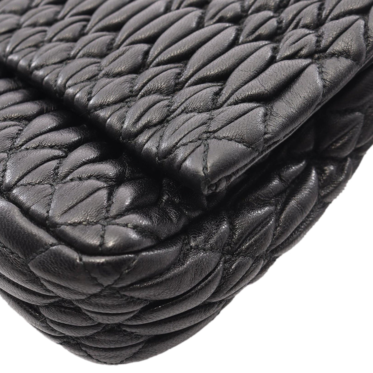 Miu Miu Matelasse Nappa Crystal Chain Satchel