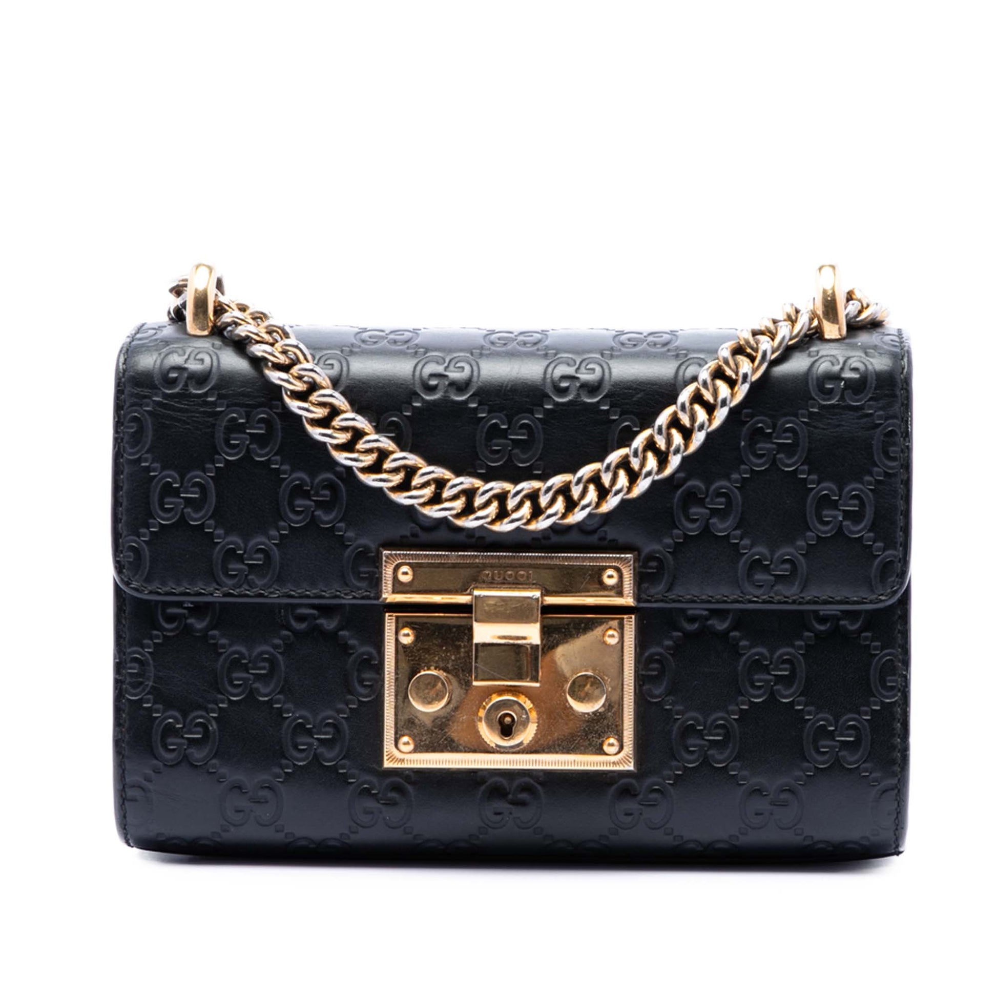 Gucci Small Guccissima Padlock Crossbody