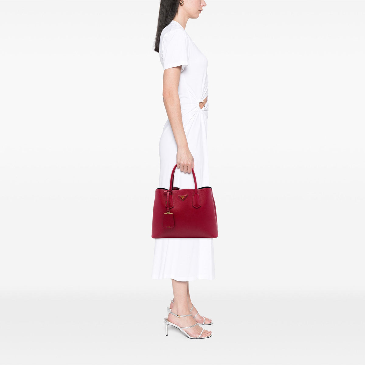 Prada Medium Saffiano Cuir Double Satchel