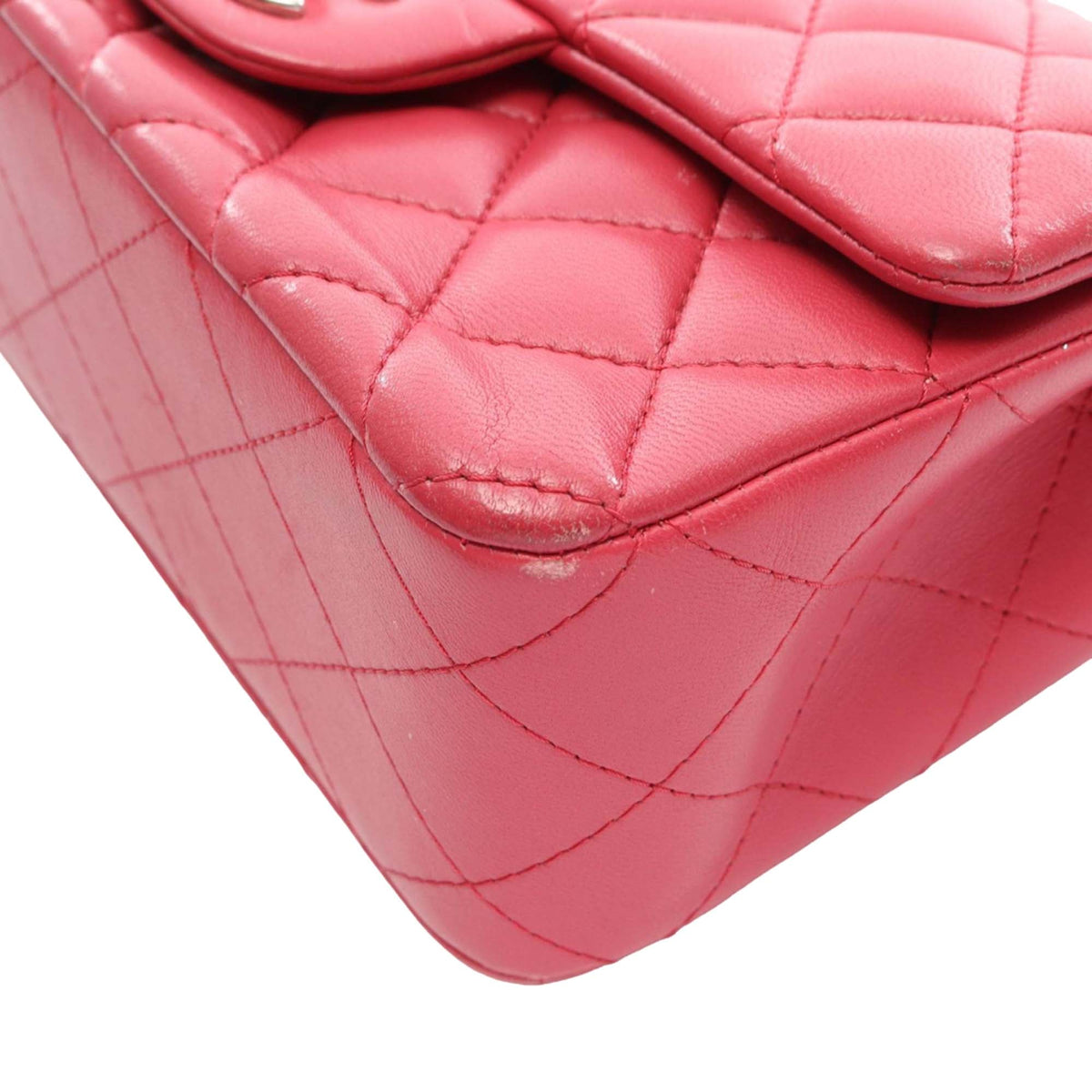 Chanel Mini Rectangular Classic Lambskin Single Flap — Pink