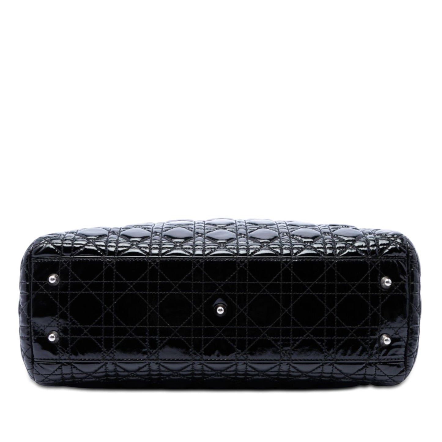 Dior Large Patent Cannage Lady Dior Soft Shopping Tote