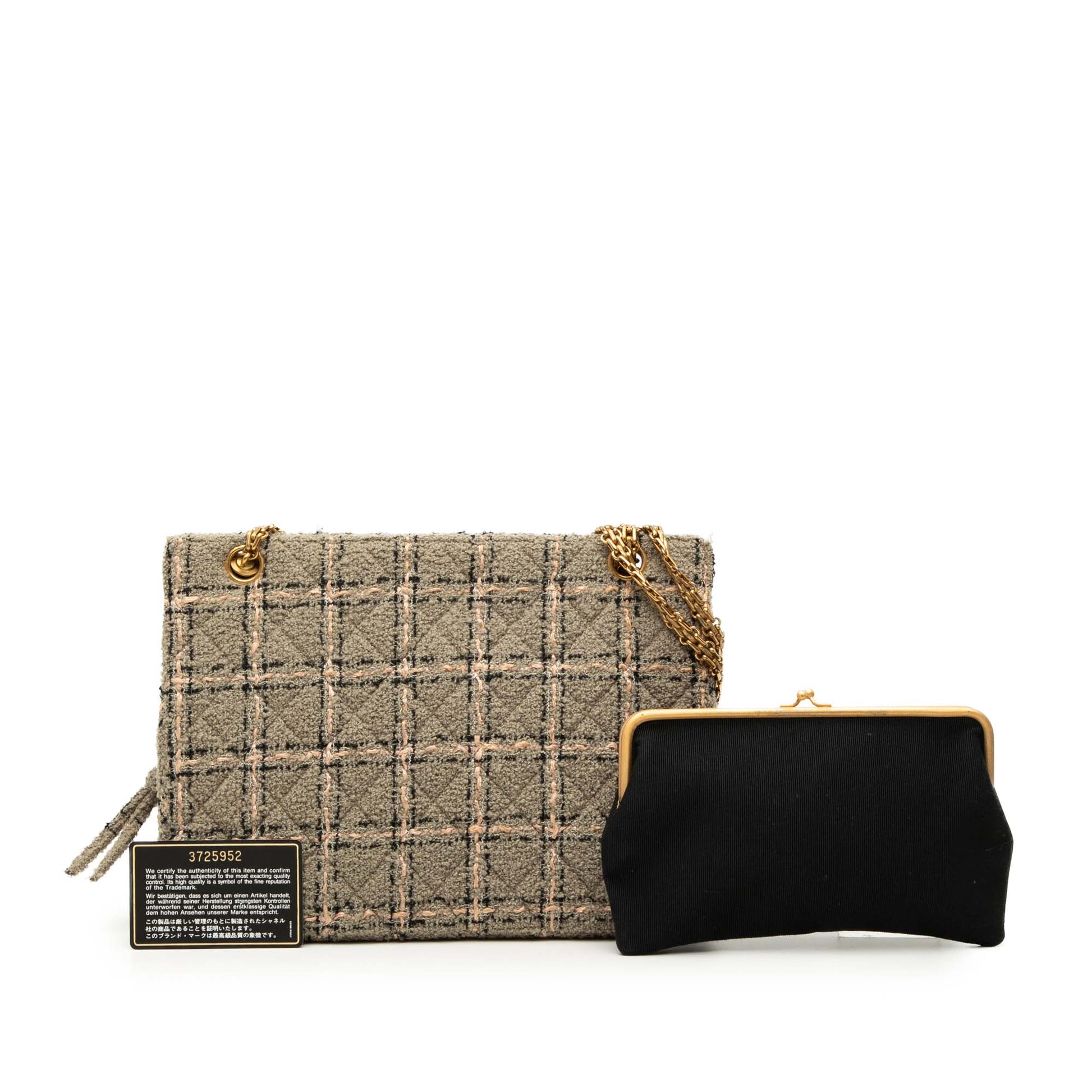 Chanel Multicolor Tweed and Leather Quadrato Box Shoulder Bag