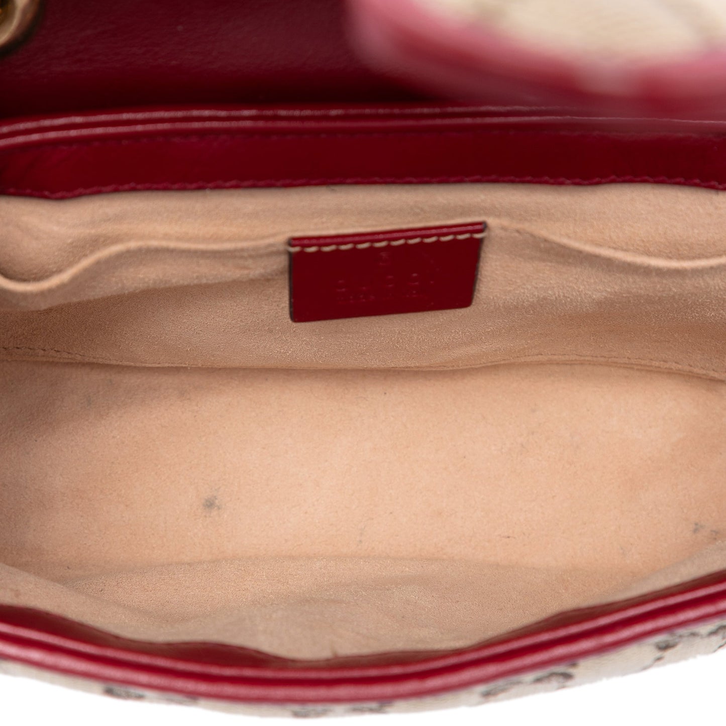 Gucci Small GG Marmont Matelasse Diagonal GG Canvas and Leather Shoulder Bag
