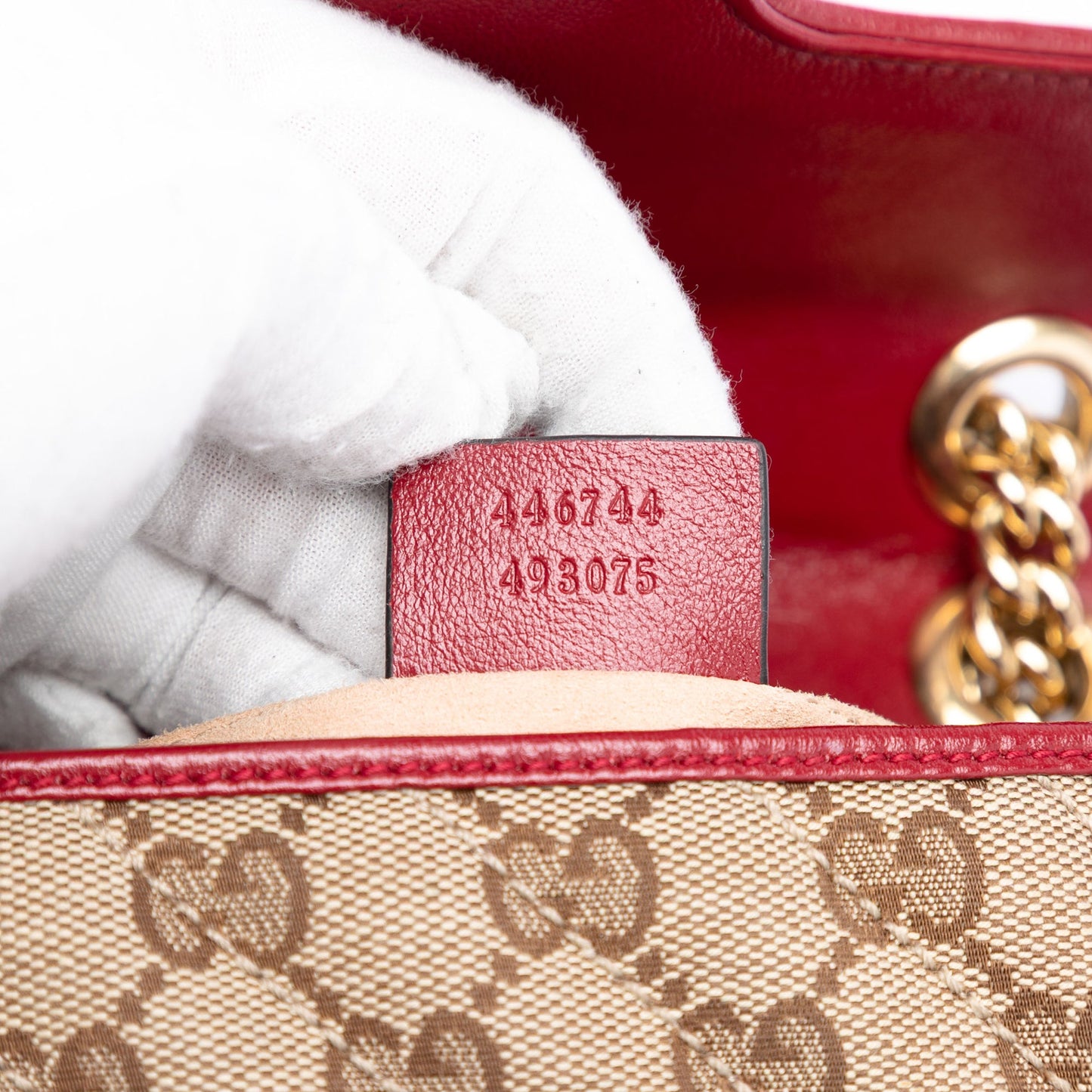 Gucci Small GG Marmont Matelasse Diagonal GG Canvas and Leather Shoulder Bag