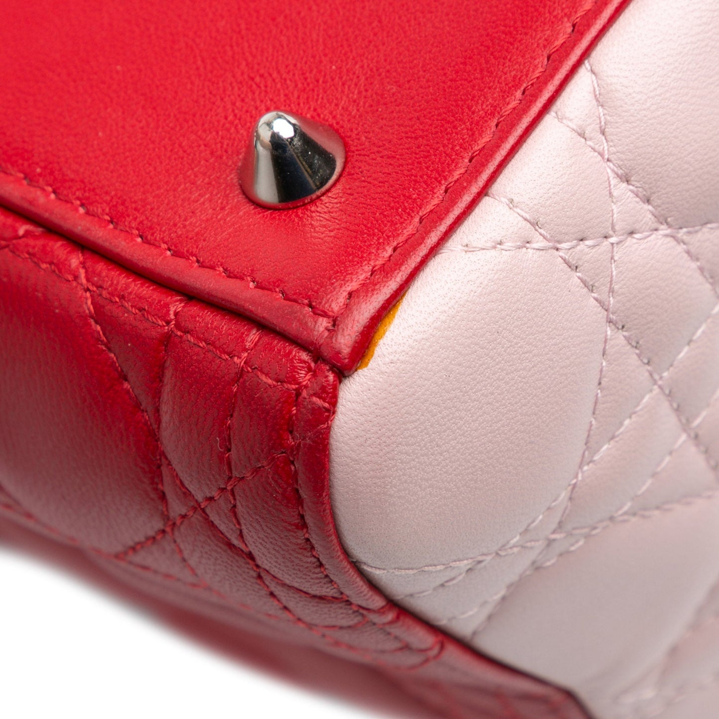 Dior Medium Tricolor Lambskin Cannage Lady Dior