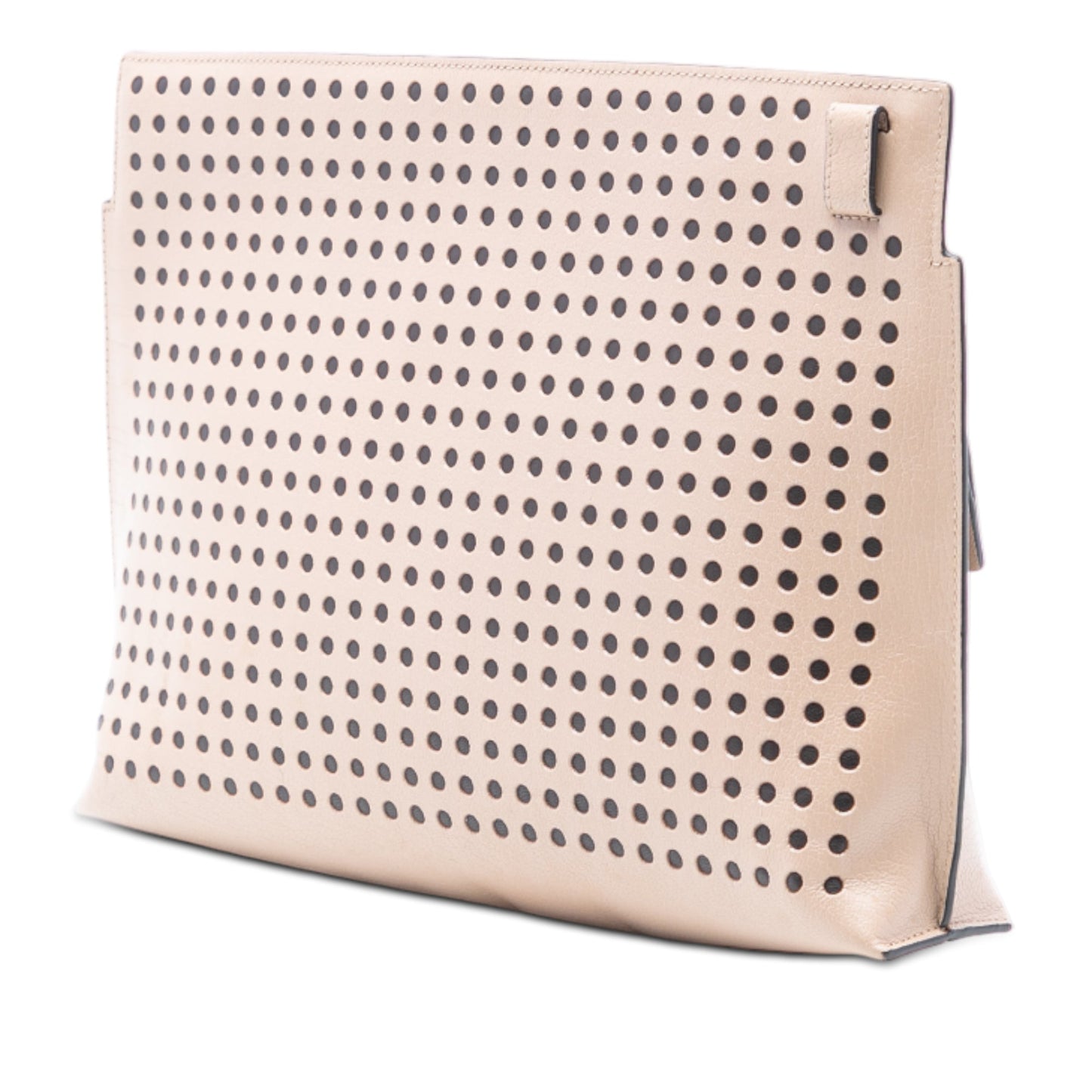 LOEWE Perforated Leather Anagram Clutch