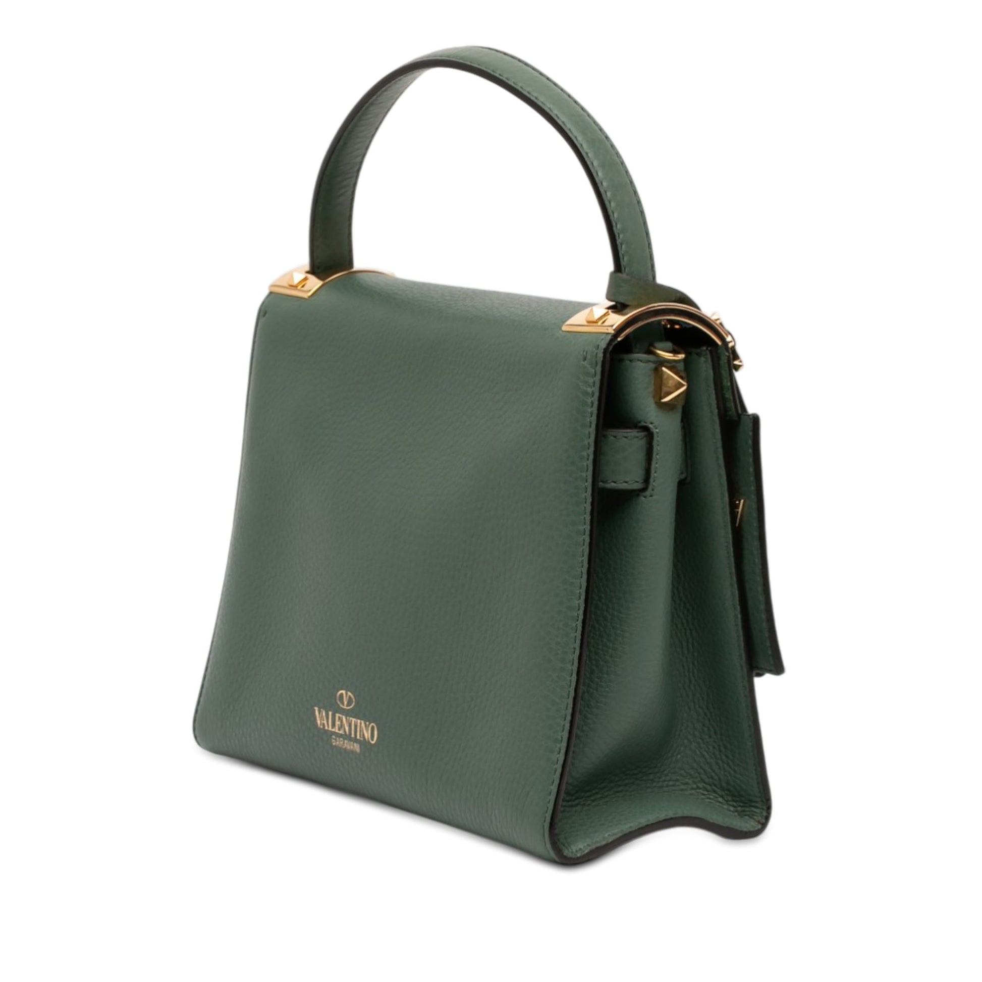 Valentino Small Leather My Rockstud Frame Satchel