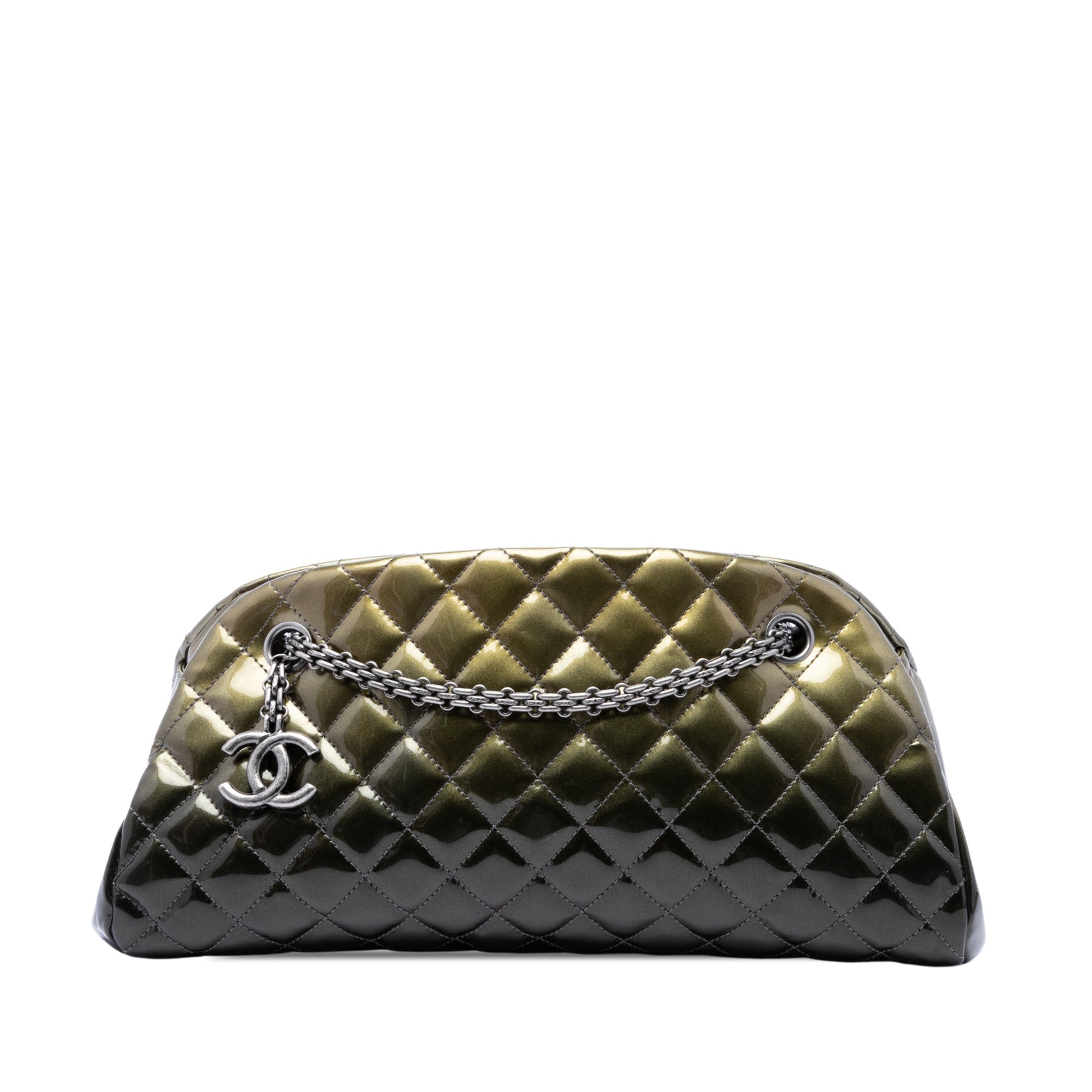 Chanel Medium Patent Ombre Just Mademoiselle Bowling Bag