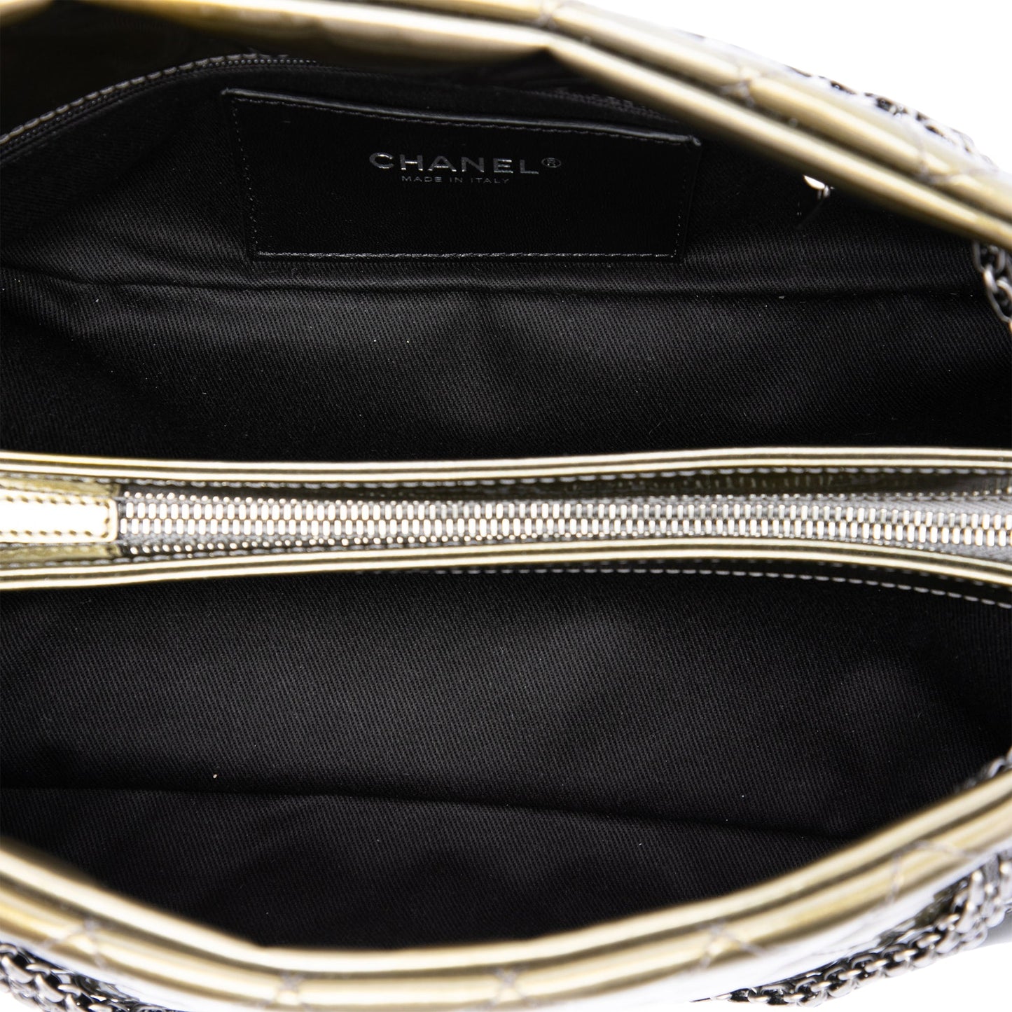 Chanel Medium Patent Ombre Just Mademoiselle Bowling Bag