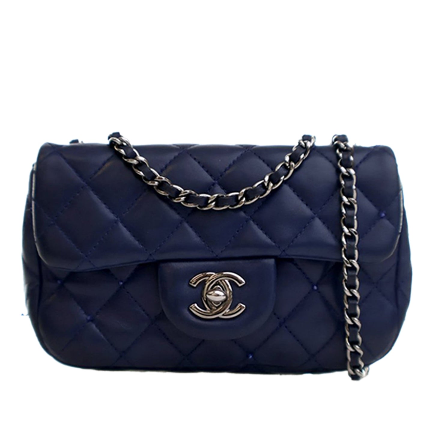 Chanel Mini Rectangular Classic Lambskin Crystal Single Flap