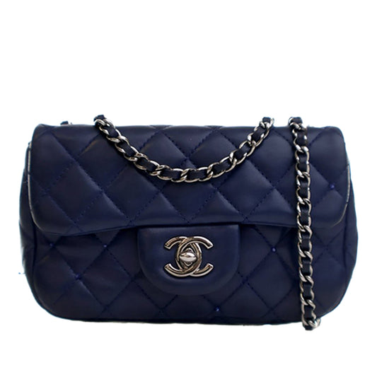 Chanel Mini Rectangular Classic Lambskin Crystal Single Flap