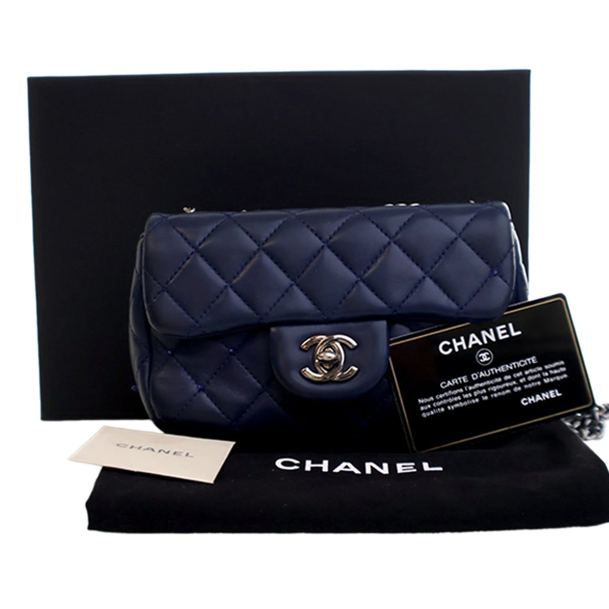 Chanel Mini Rectangular Classic Lambskin Crystal Single Flap