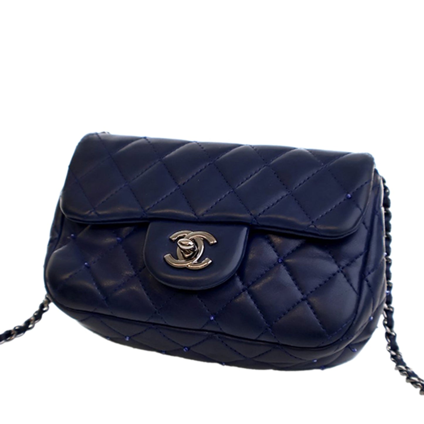 Chanel Mini Rectangular Classic Lambskin Crystal Single Flap