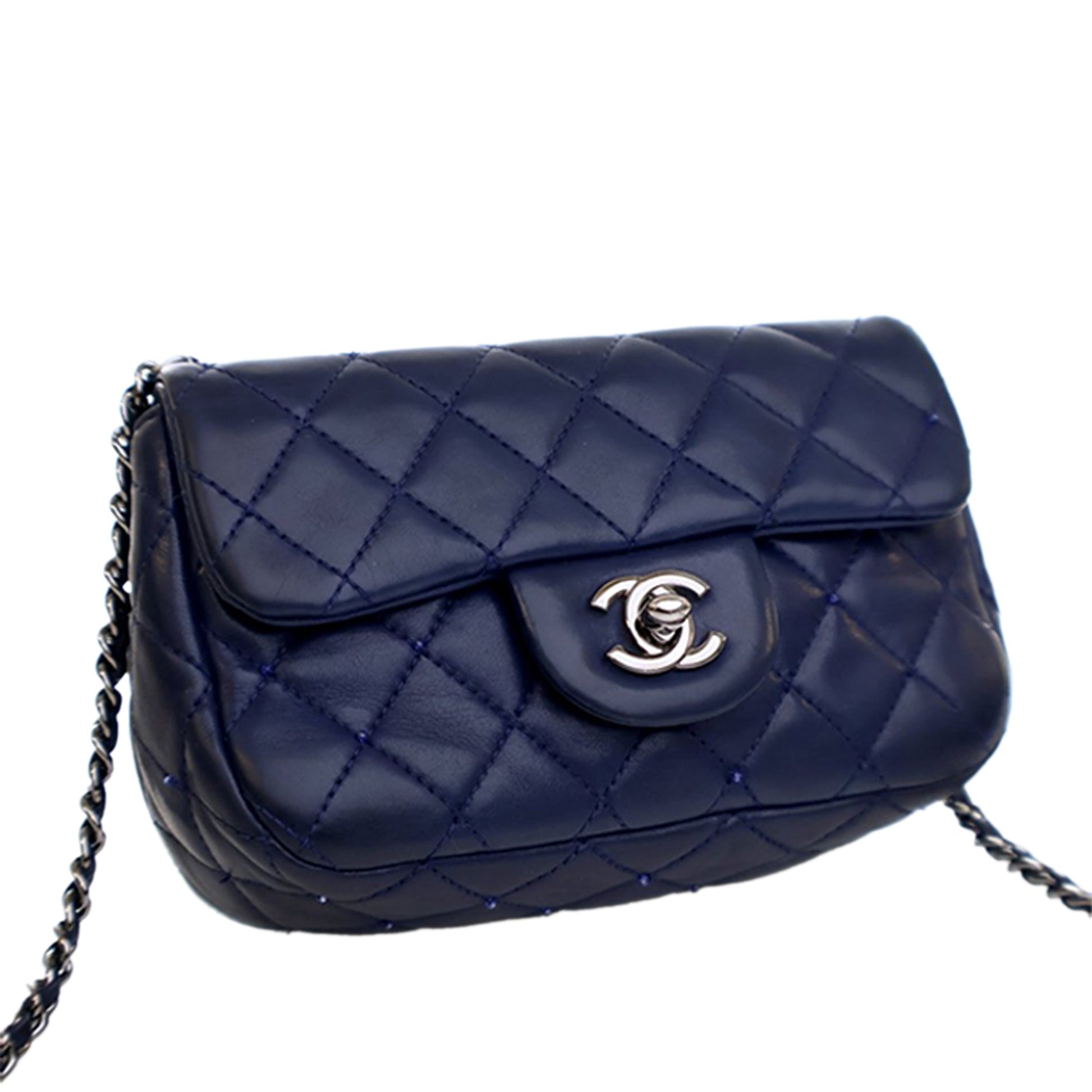 Chanel Mini Rectangular Classic Lambskin Crystal Single Flap