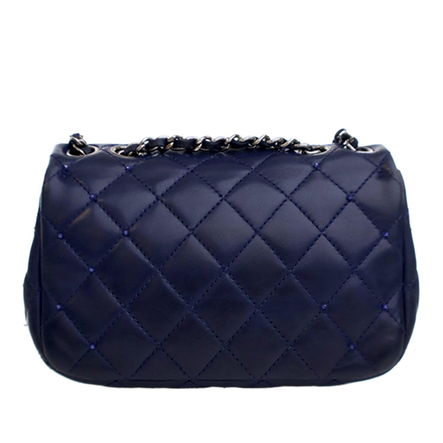 Chanel Mini Rectangular Classic Lambskin Crystal Single Flap