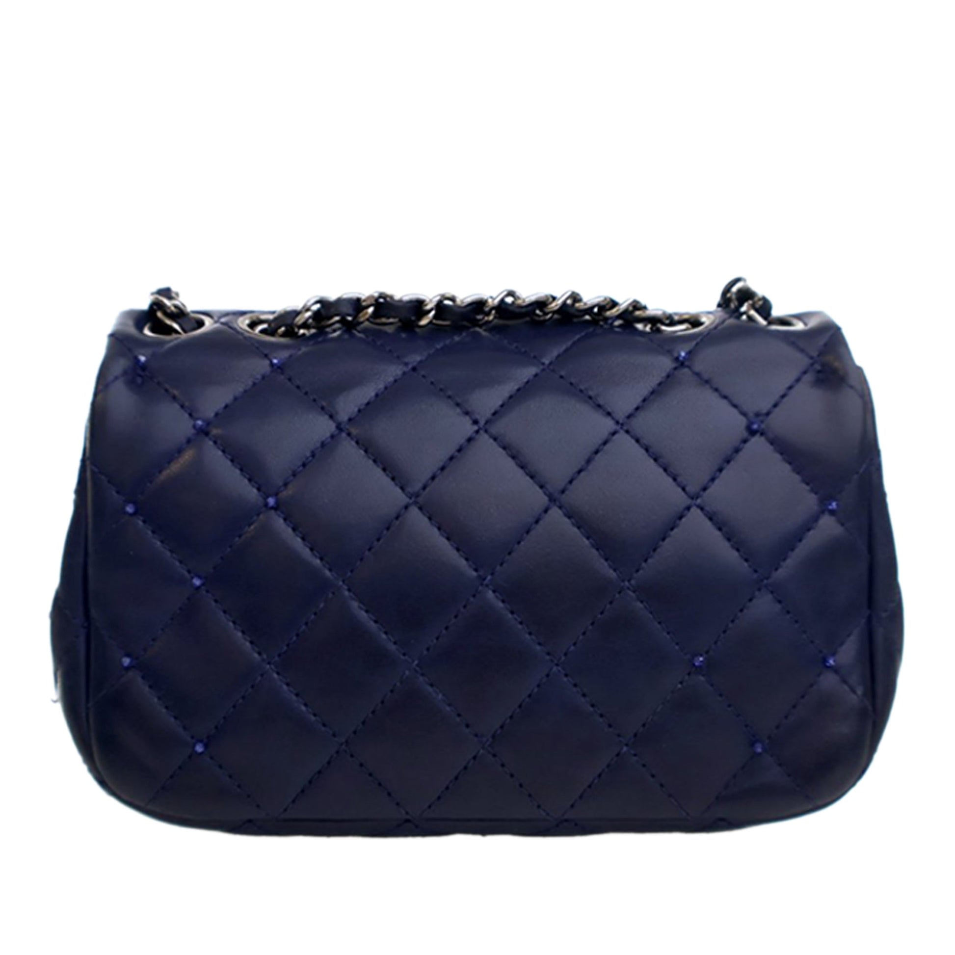 Chanel Mini Rectangular Classic Lambskin Crystal Single Flap