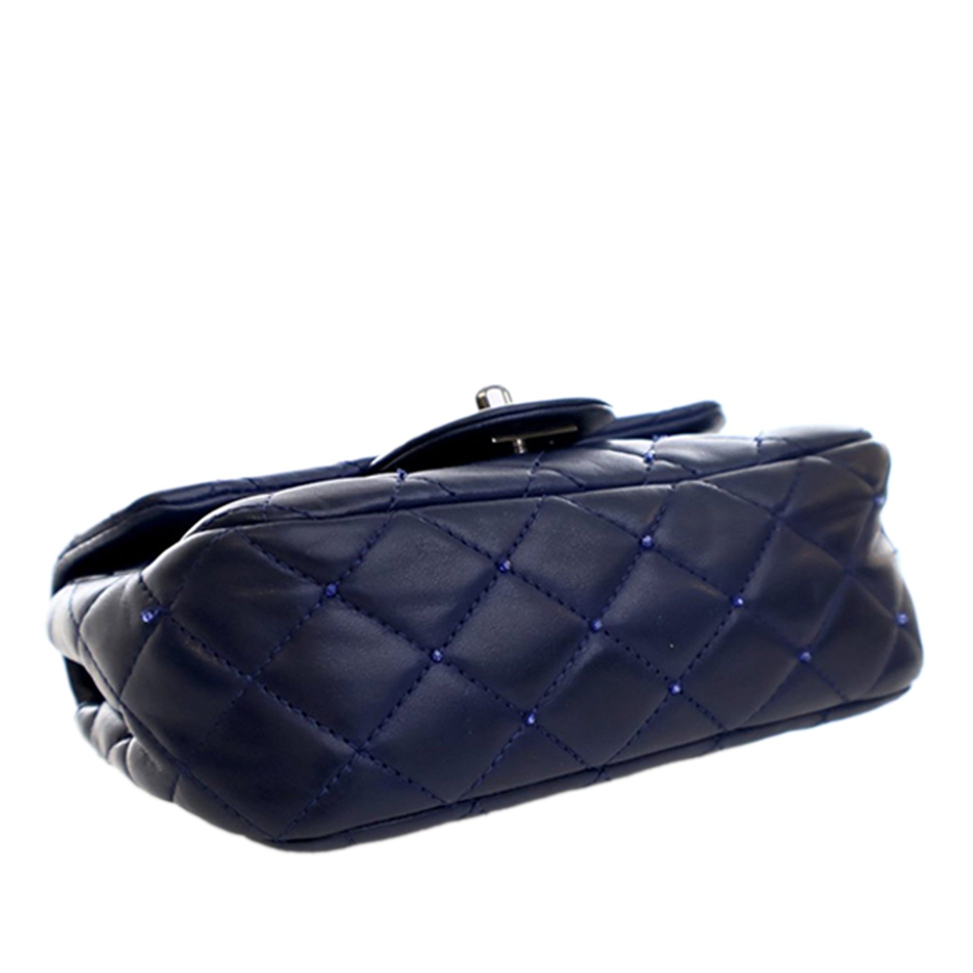 Chanel Mini Rectangular Classic Lambskin Crystal Single Flap