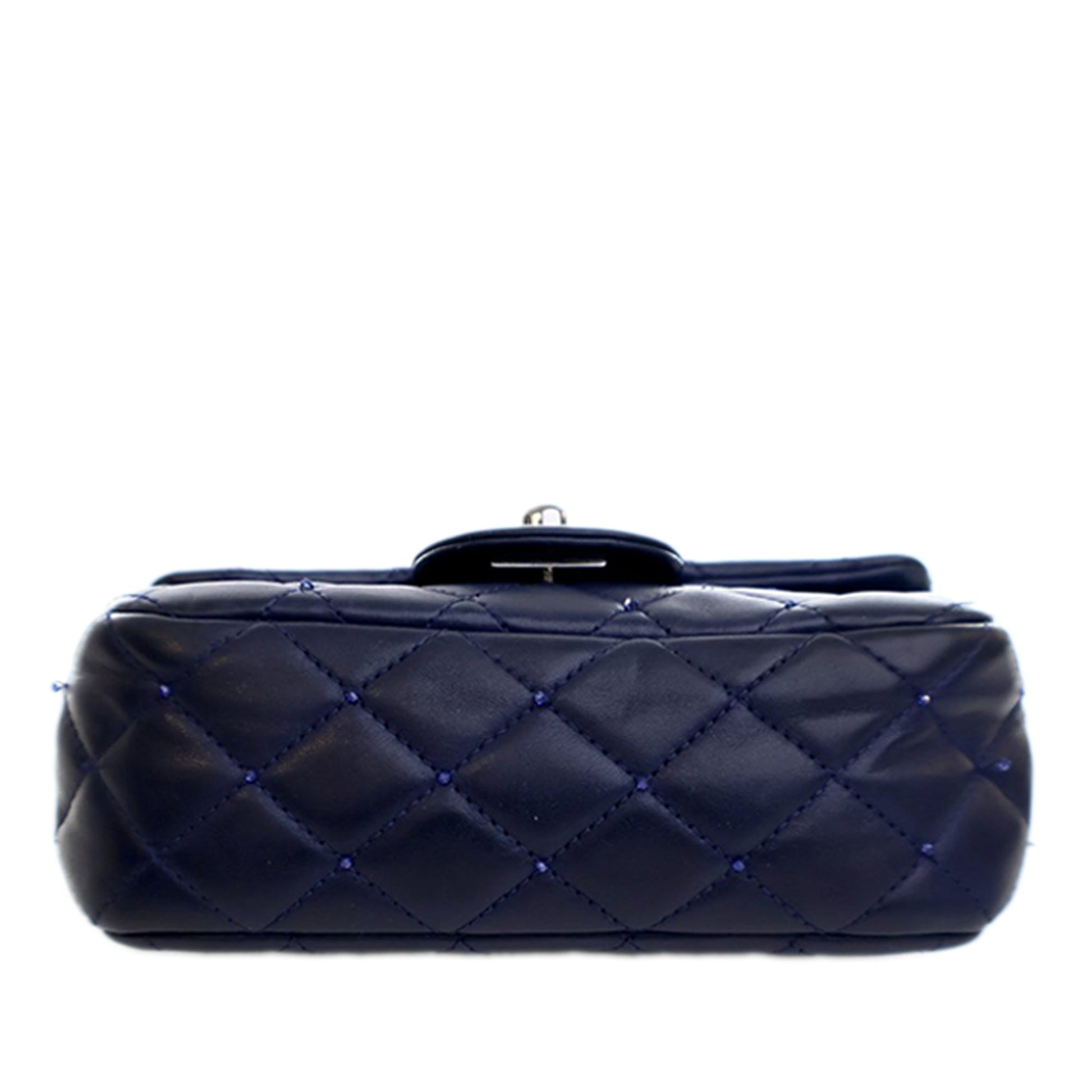 Chanel Mini Rectangular Classic Lambskin Crystal Single Flap