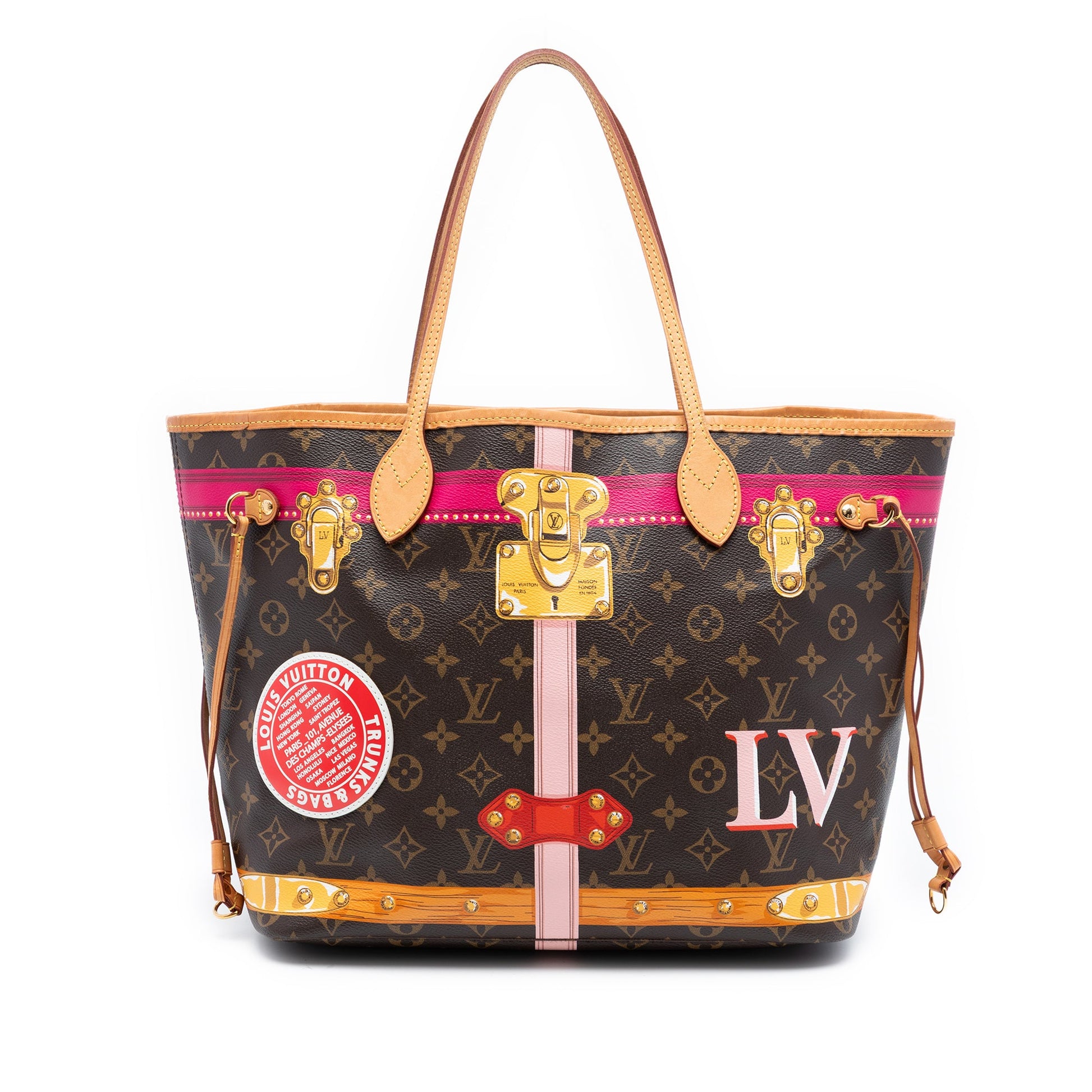 Louis Vuitton Monogram Summer Trunks Neverfull MM