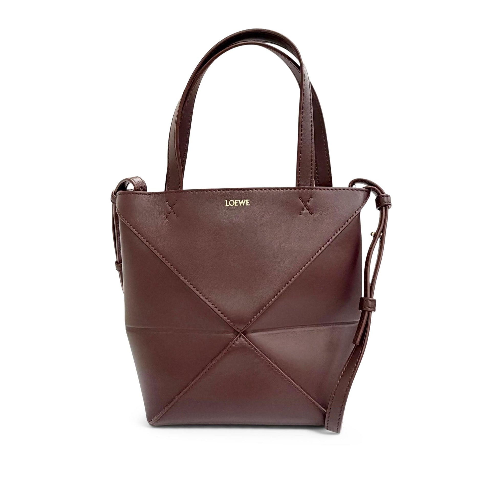 LOEWE Mini Shiny Calfskin Puzzle Fold Tote