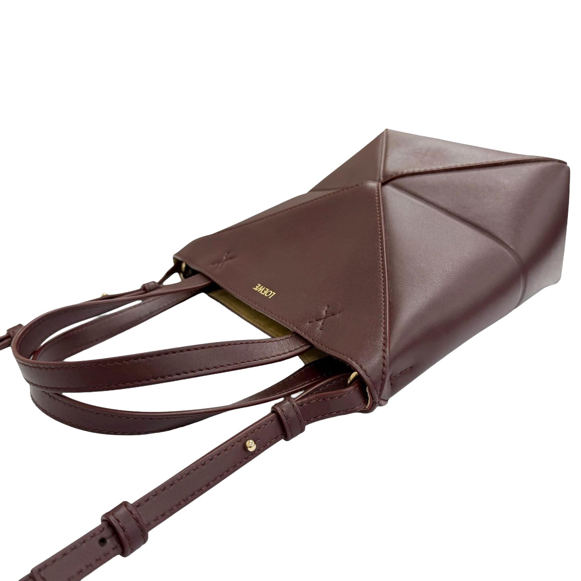 LOEWE Mini Shiny Calfskin Puzzle Fold Tote