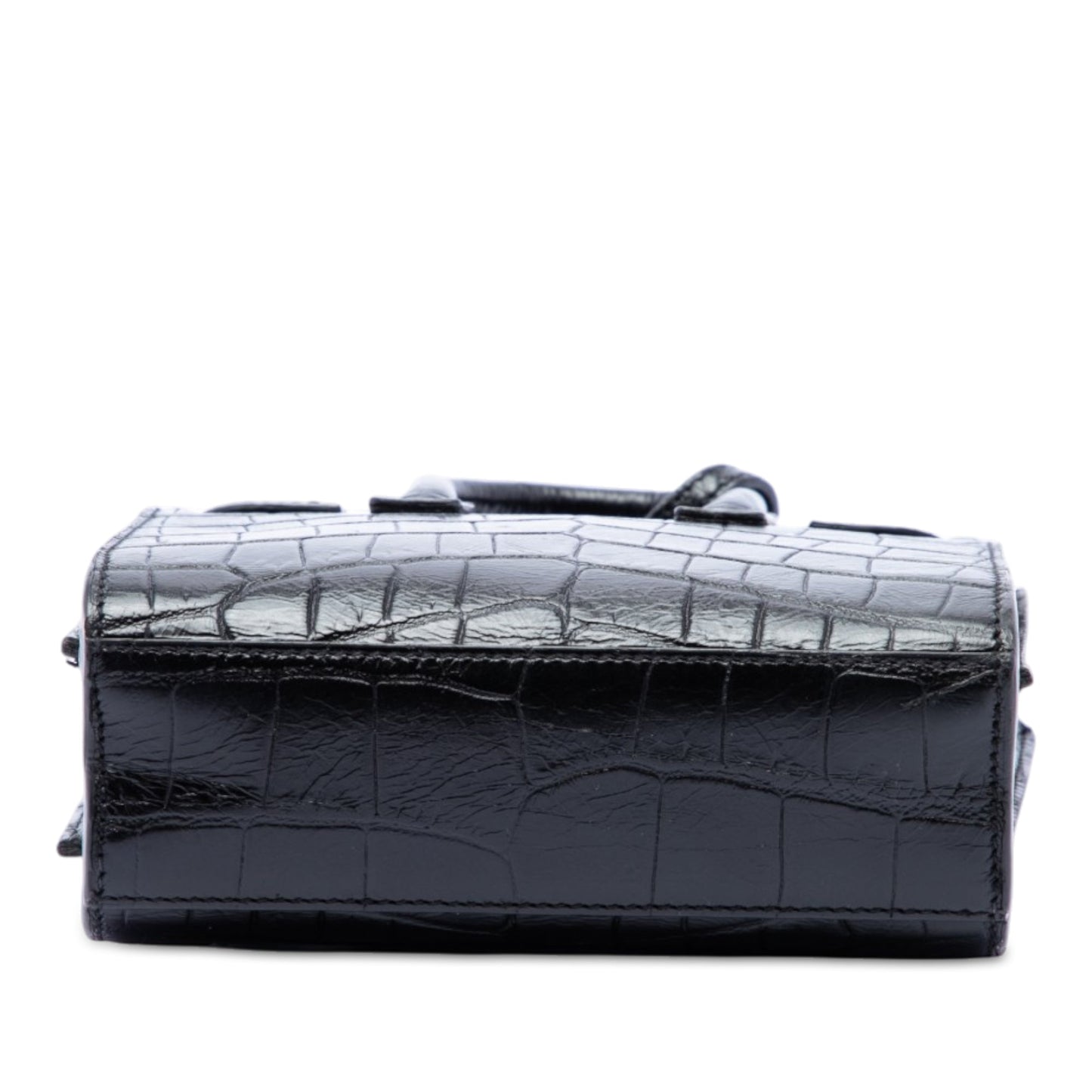 Saint Laurent Toy Croc Embossed Leather Sac De Jour Satchel