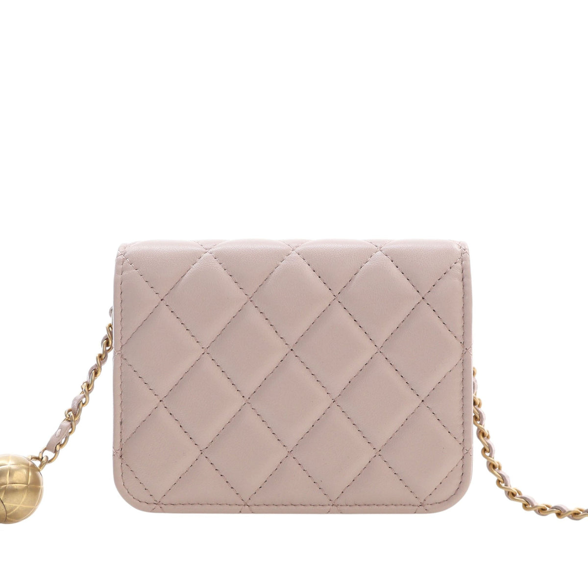 Chanel Mini Lambskin Pearl Crush Clutch On Chain