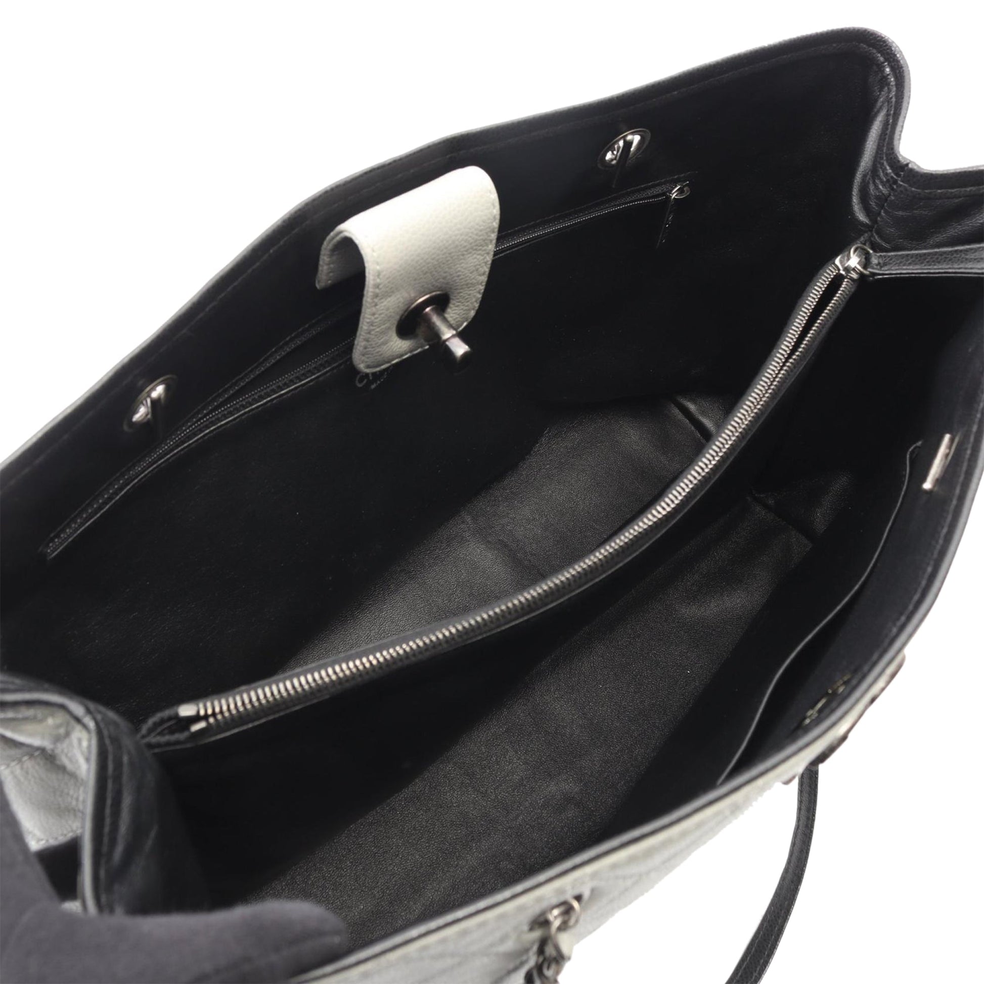 Chanel Quilted Caviar Shopping Tote