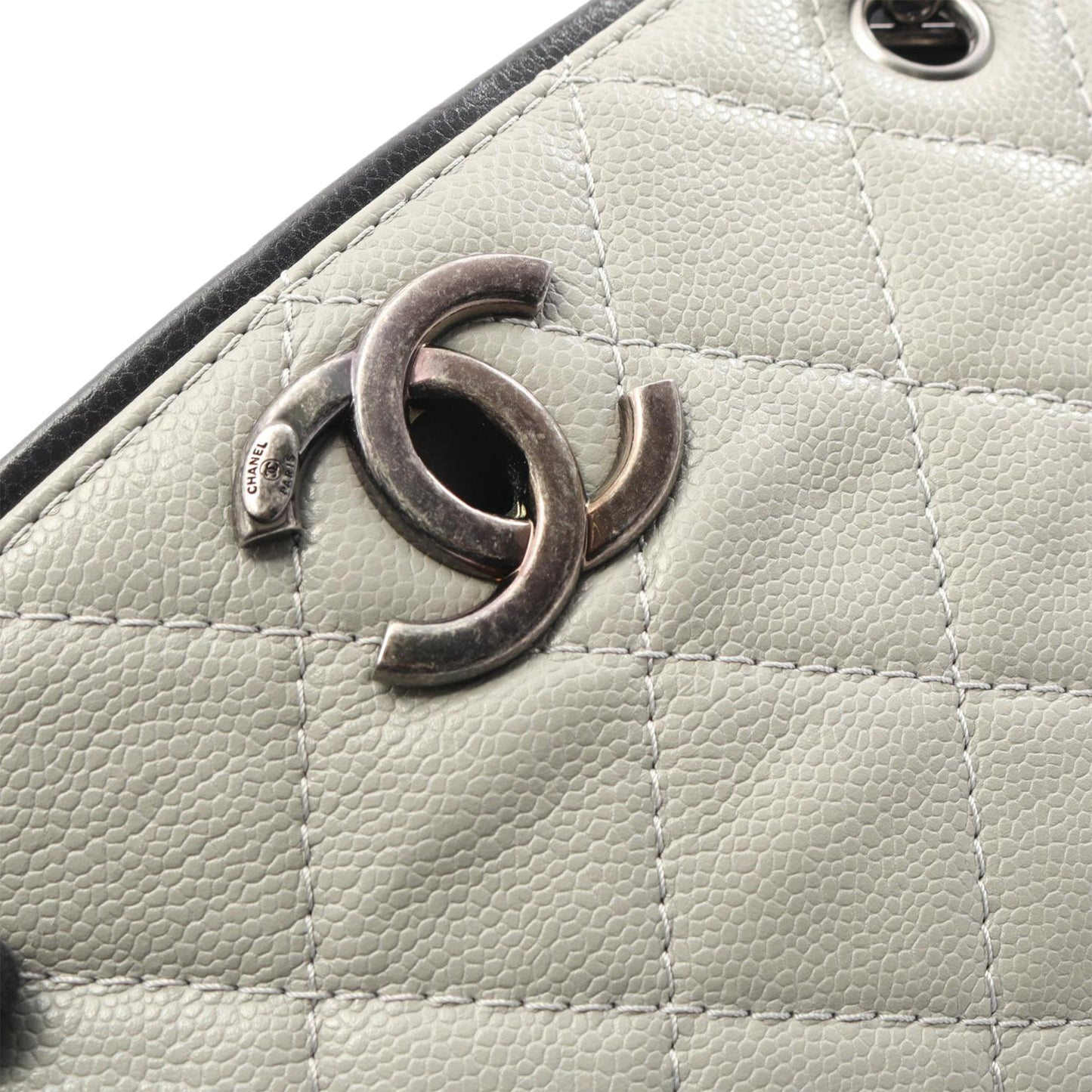 Chanel Quilted Caviar Shopping Tote