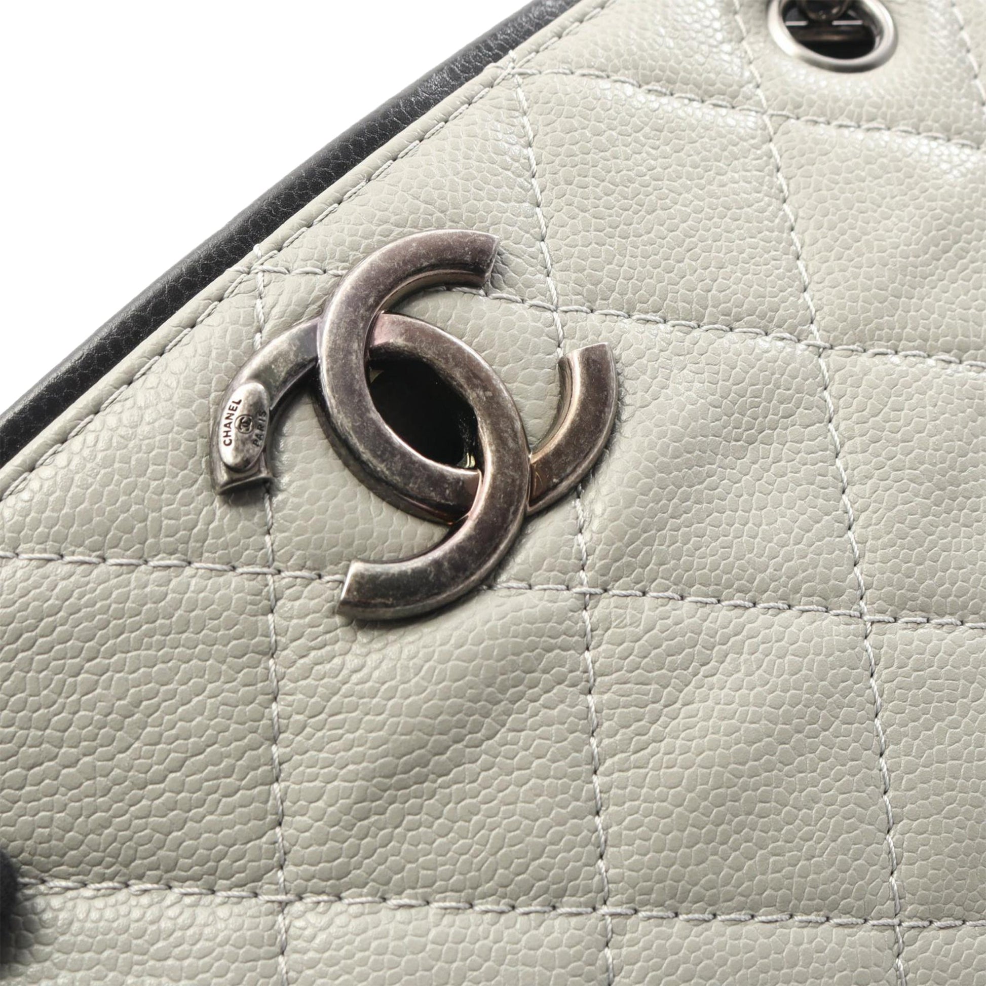 Chanel Quilted Caviar Shopping Tote