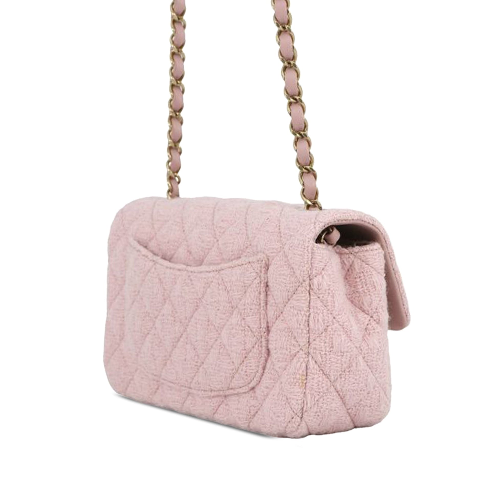 Chanel Mini Classic Rectangular Tweed Single Flap