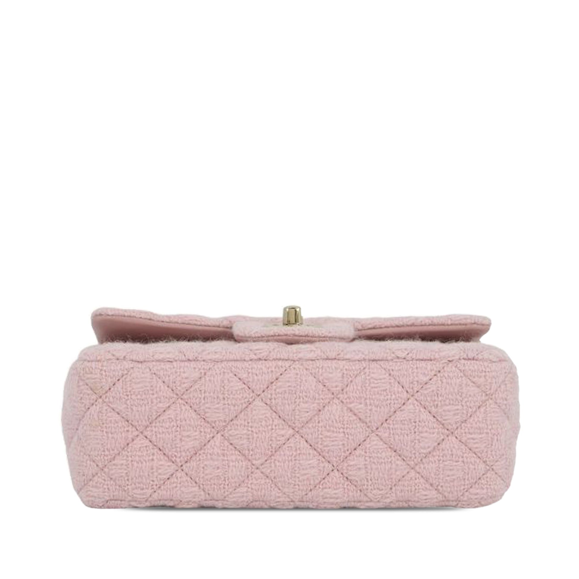 Chanel Mini Classic Rectangular Tweed Single Flap