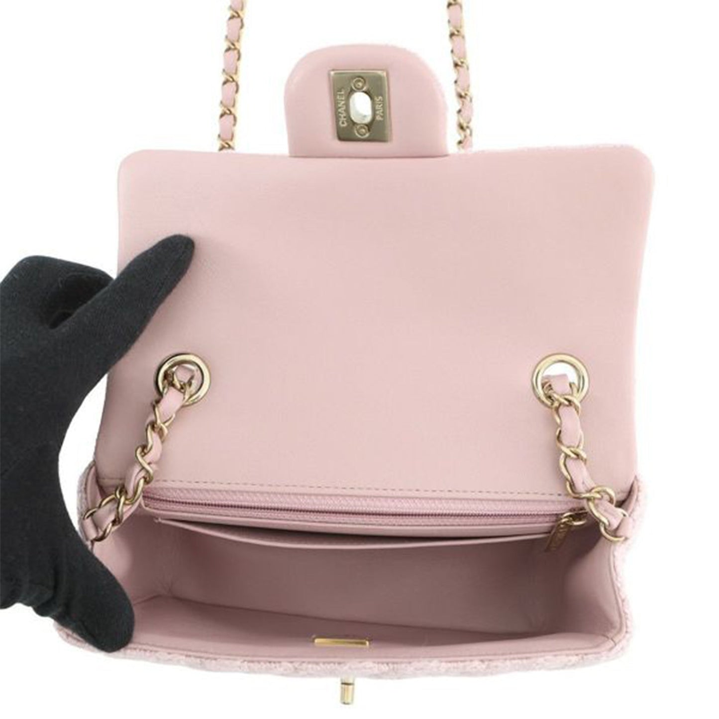 Chanel Mini Classic Rectangular Tweed Single Flap
