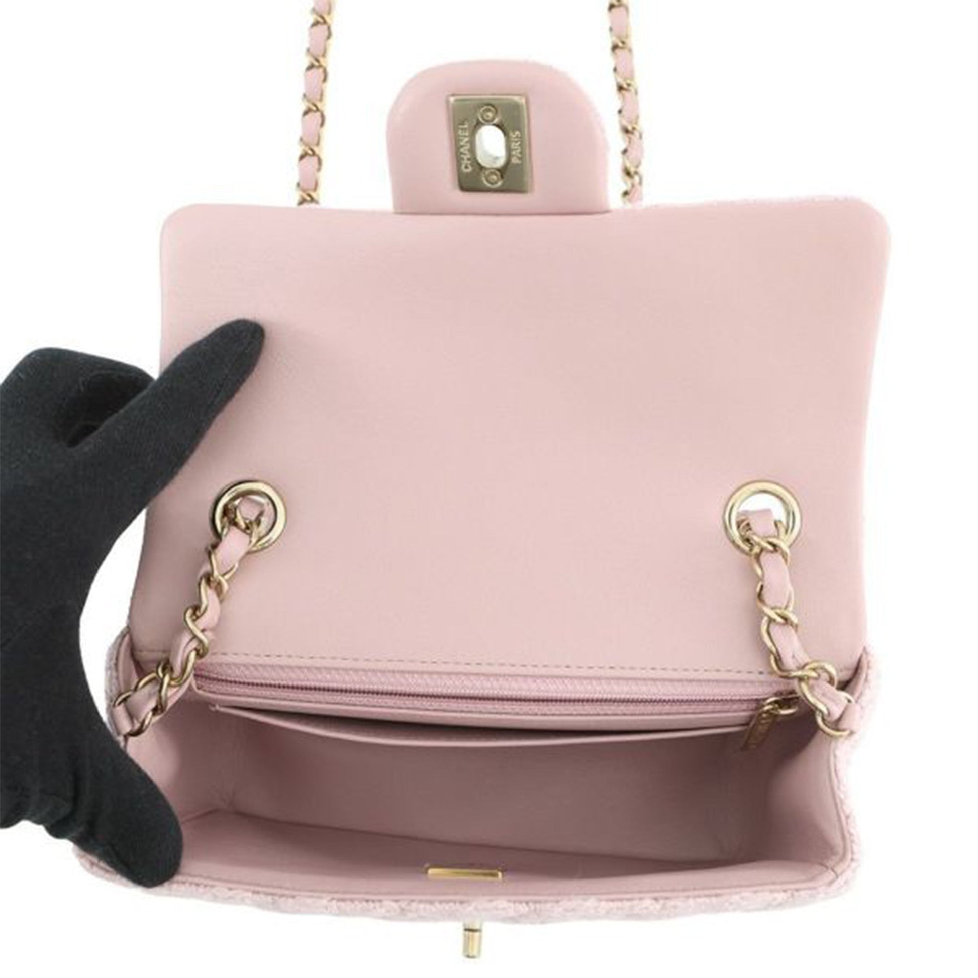 Chanel Mini Classic Rectangular Tweed Single Flap