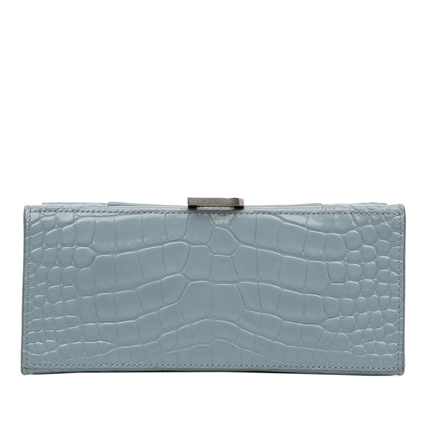 Balenciaga Small Croc Embossed Hourglass Top Handle Bag