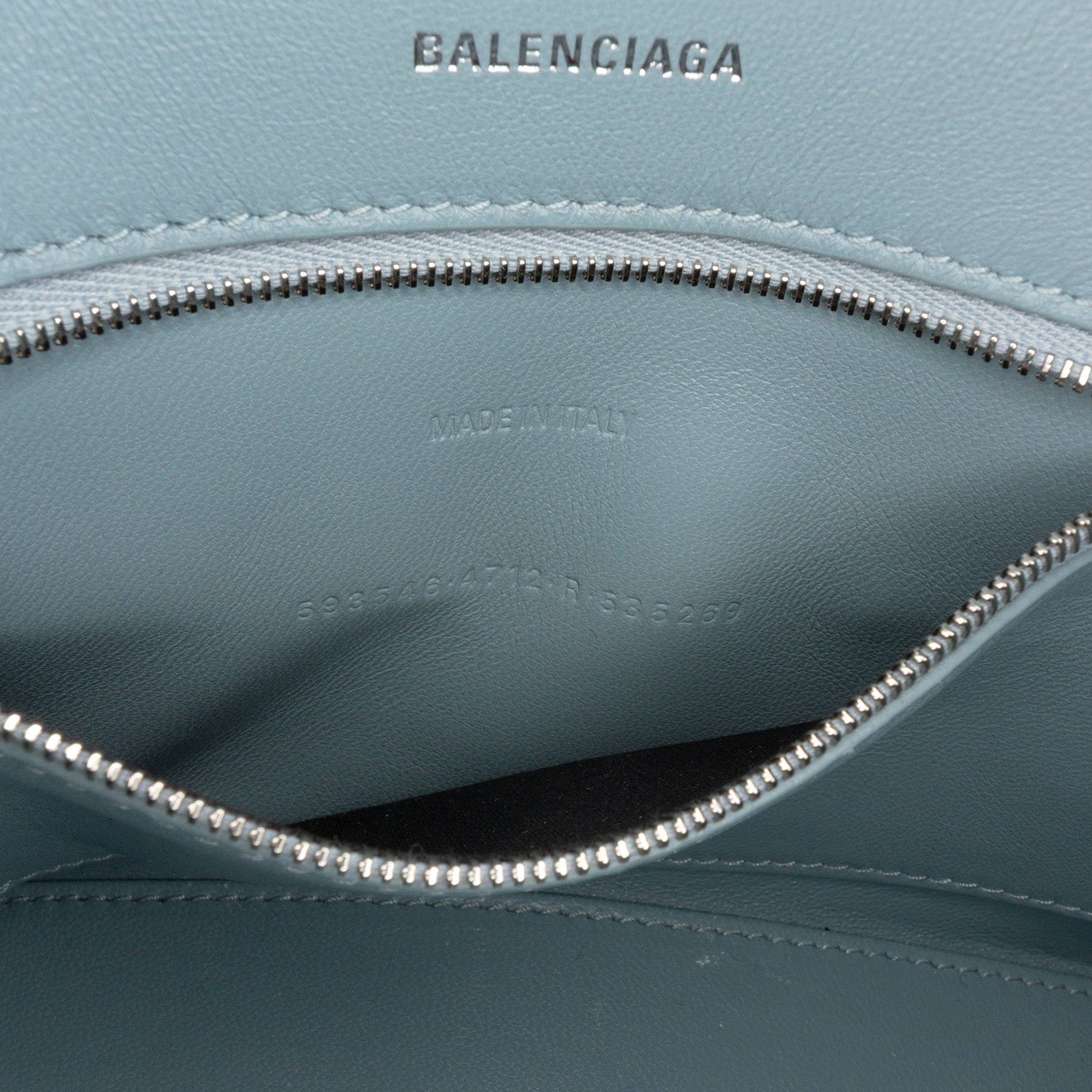 Balenciaga Small Croc Embossed Hourglass Top Handle Bag