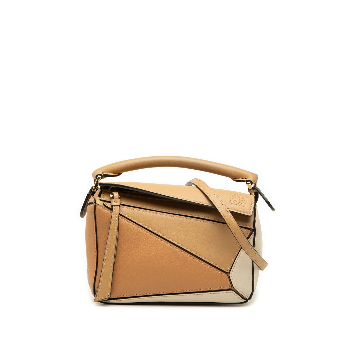 LOEWE Mini Bicolor Calfskin Puzzle Satchel