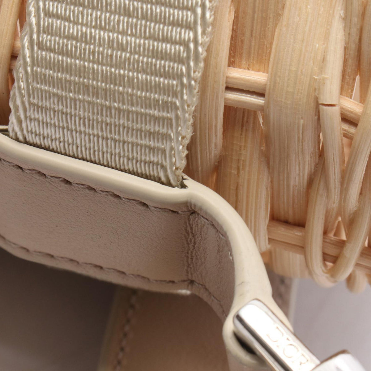 Dior Raffia and Leather Sahara Wicker Basket Bucket Bag