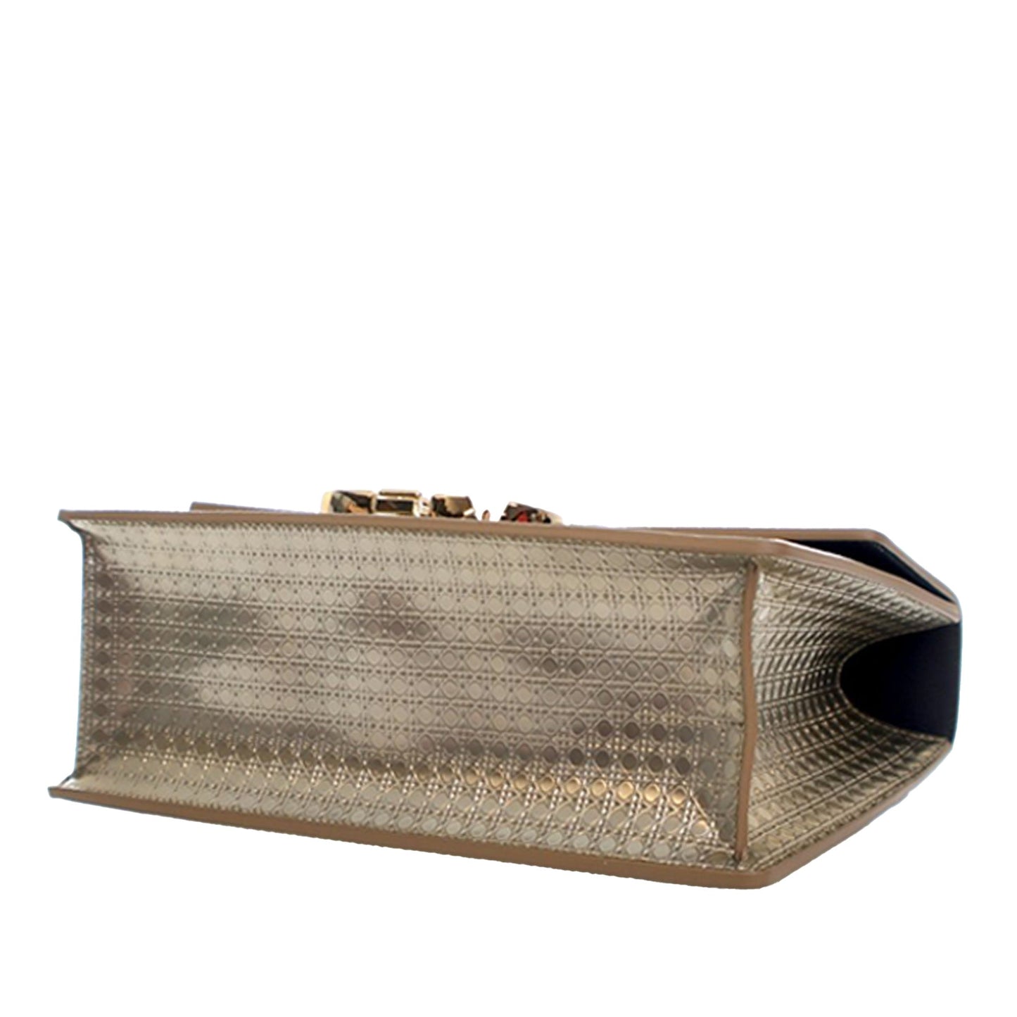 Dior Metallic Calfskin Microcannage 30 Montaigne Chain Flap