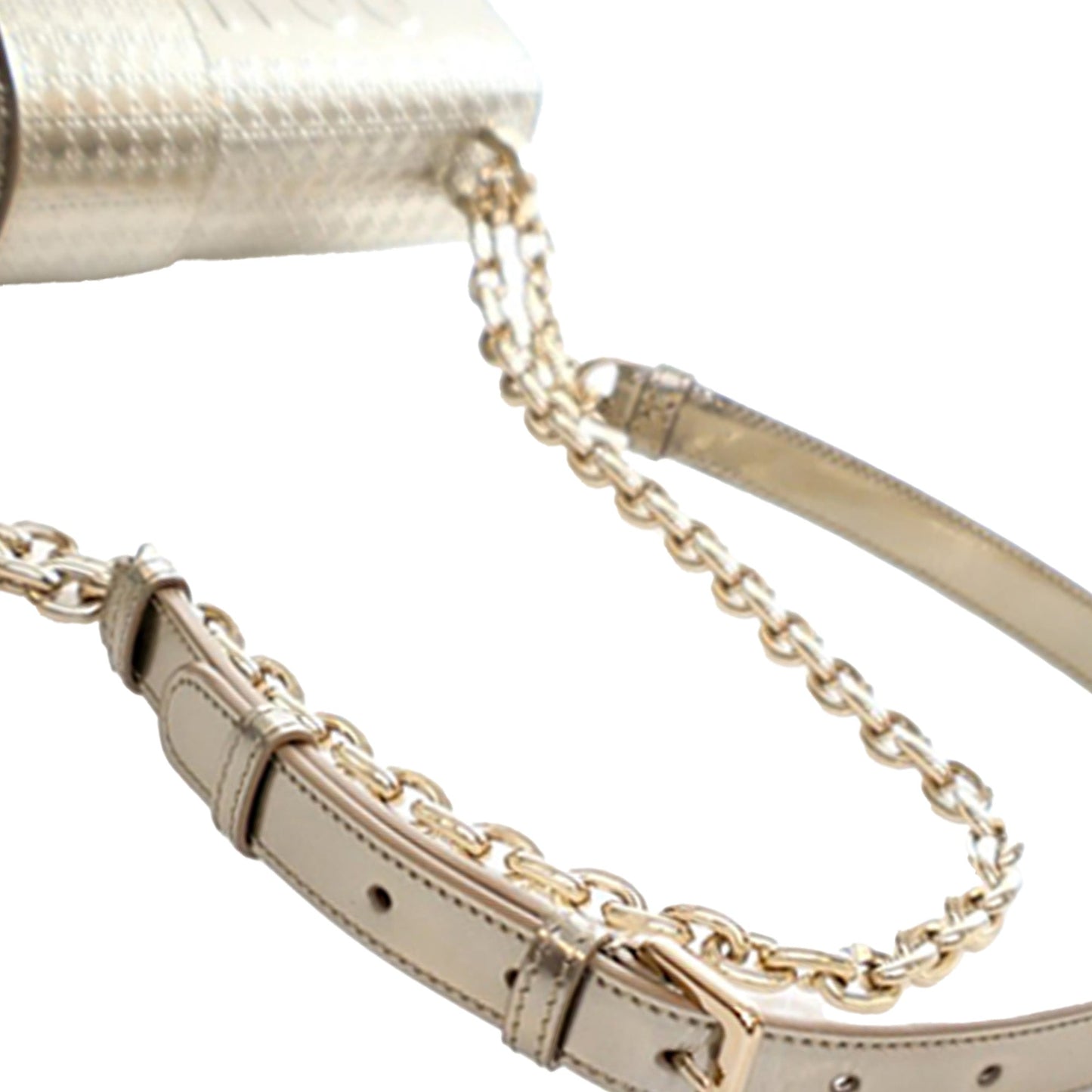 Dior Metallic Calfskin Microcannage 30 Montaigne Chain Flap