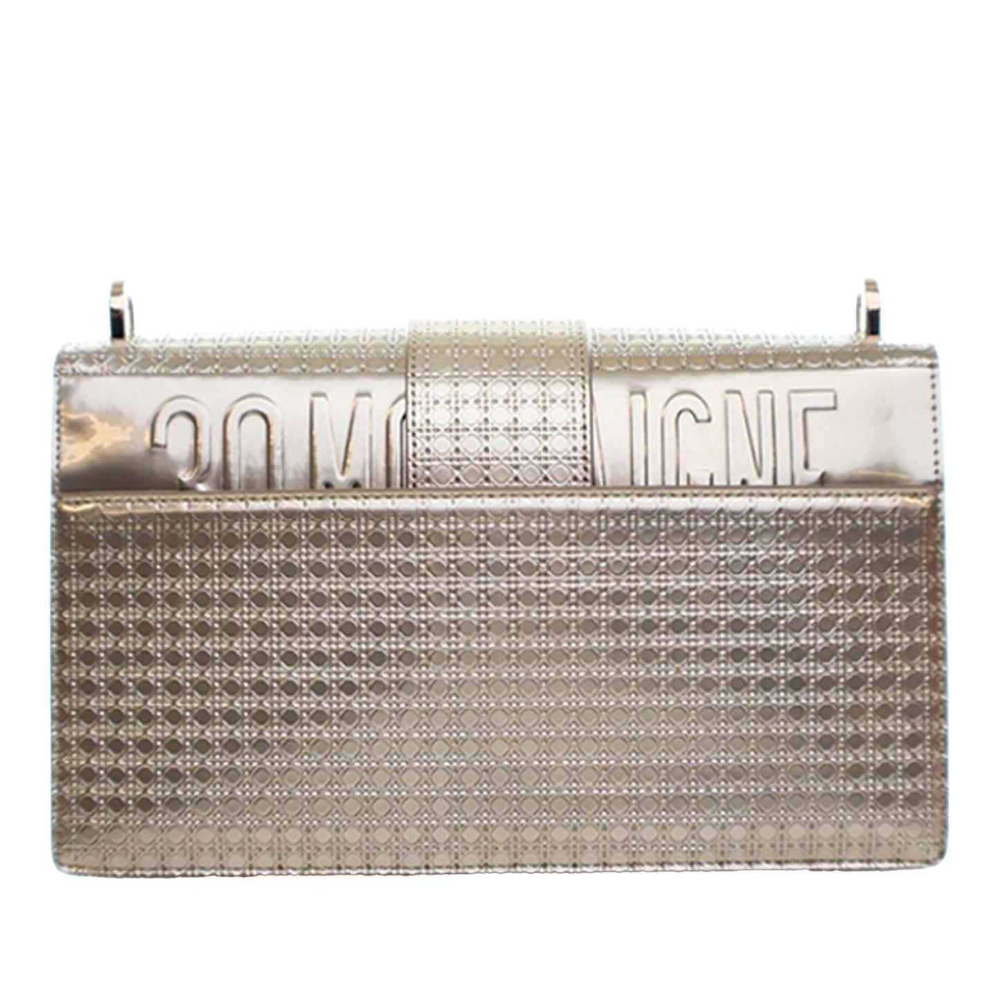 Dior Metallic Calfskin Microcannage 30 Montaigne Chain Flap
