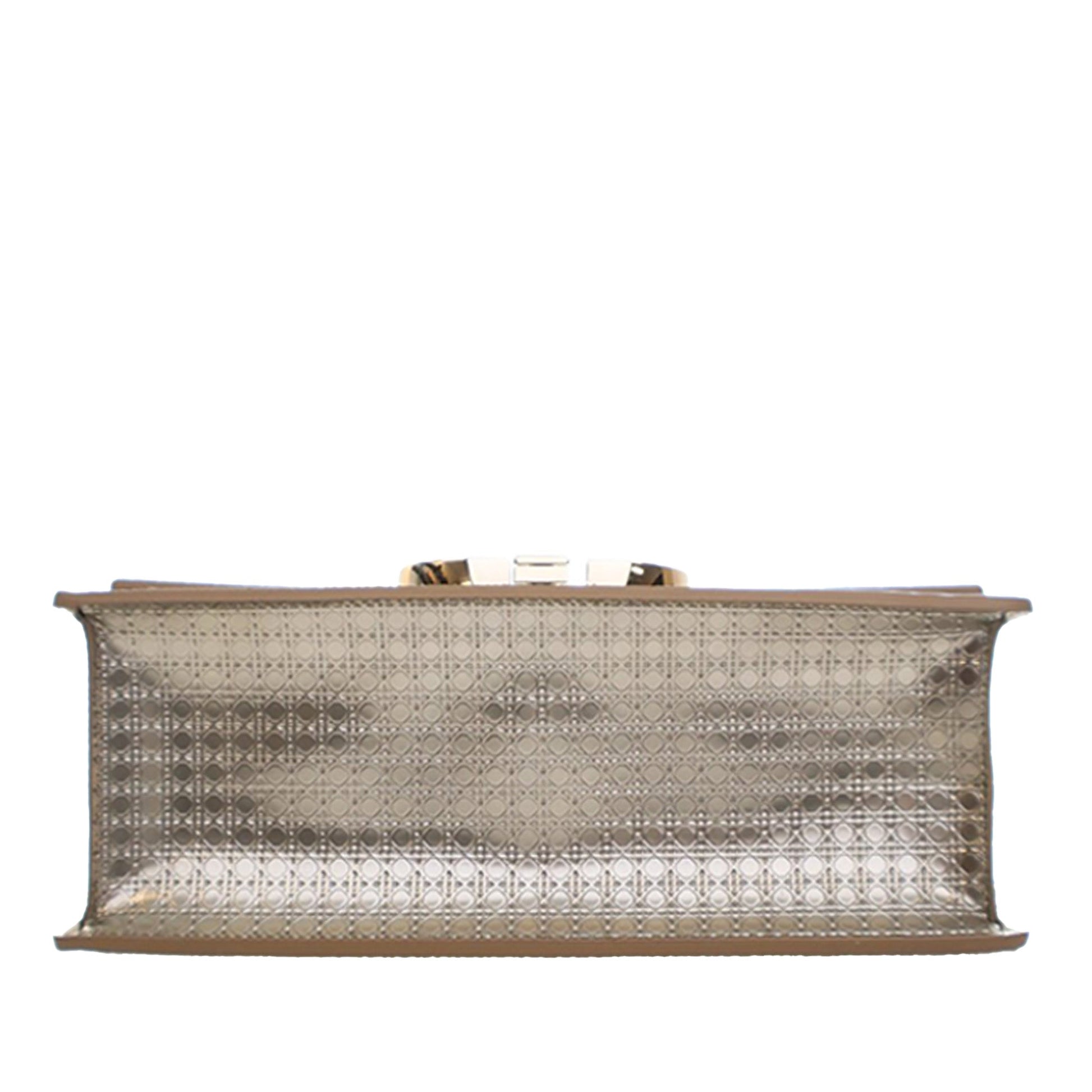 Dior Metallic Calfskin Microcannage 30 Montaigne Chain Flap