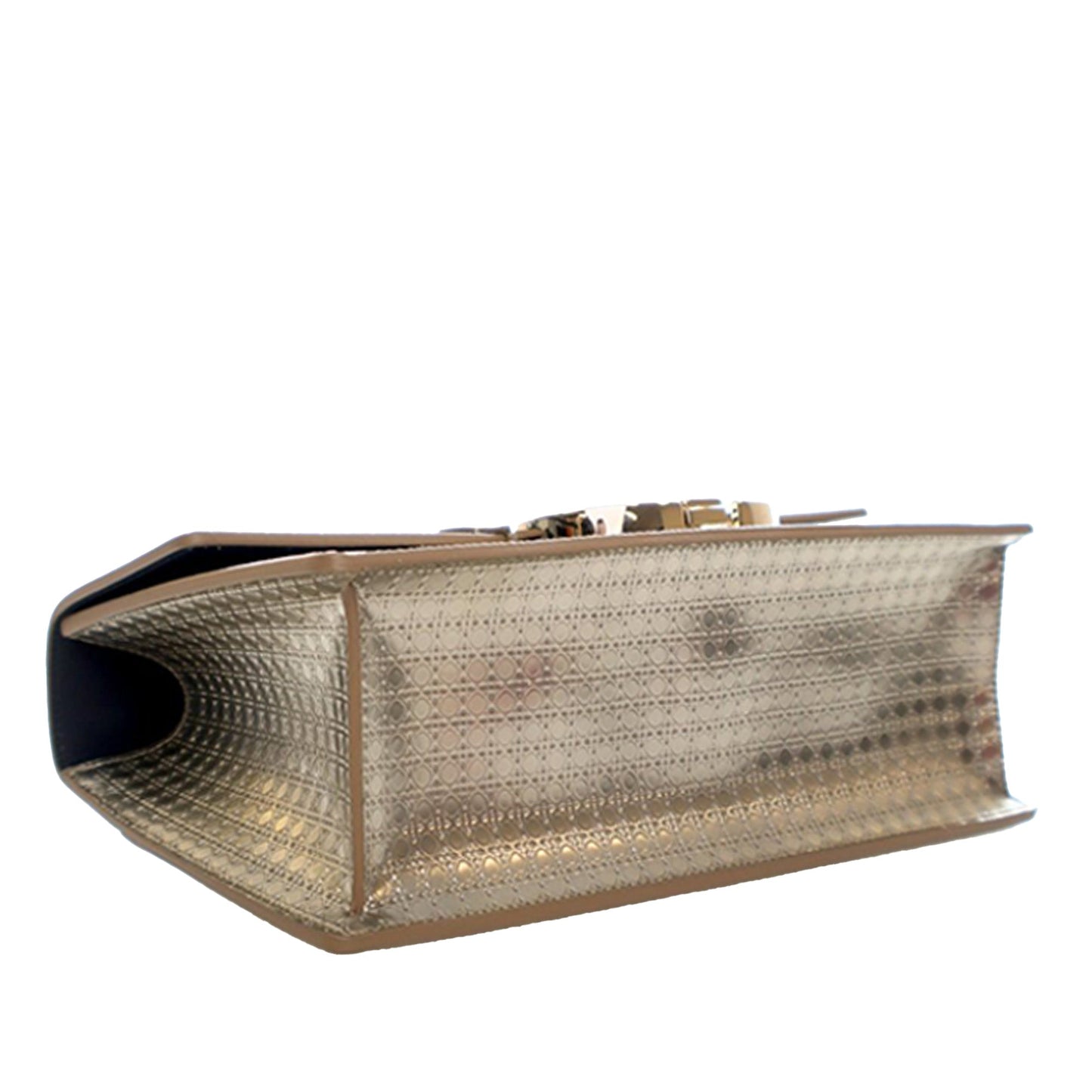 Dior Metallic Calfskin Microcannage 30 Montaigne Chain Flap