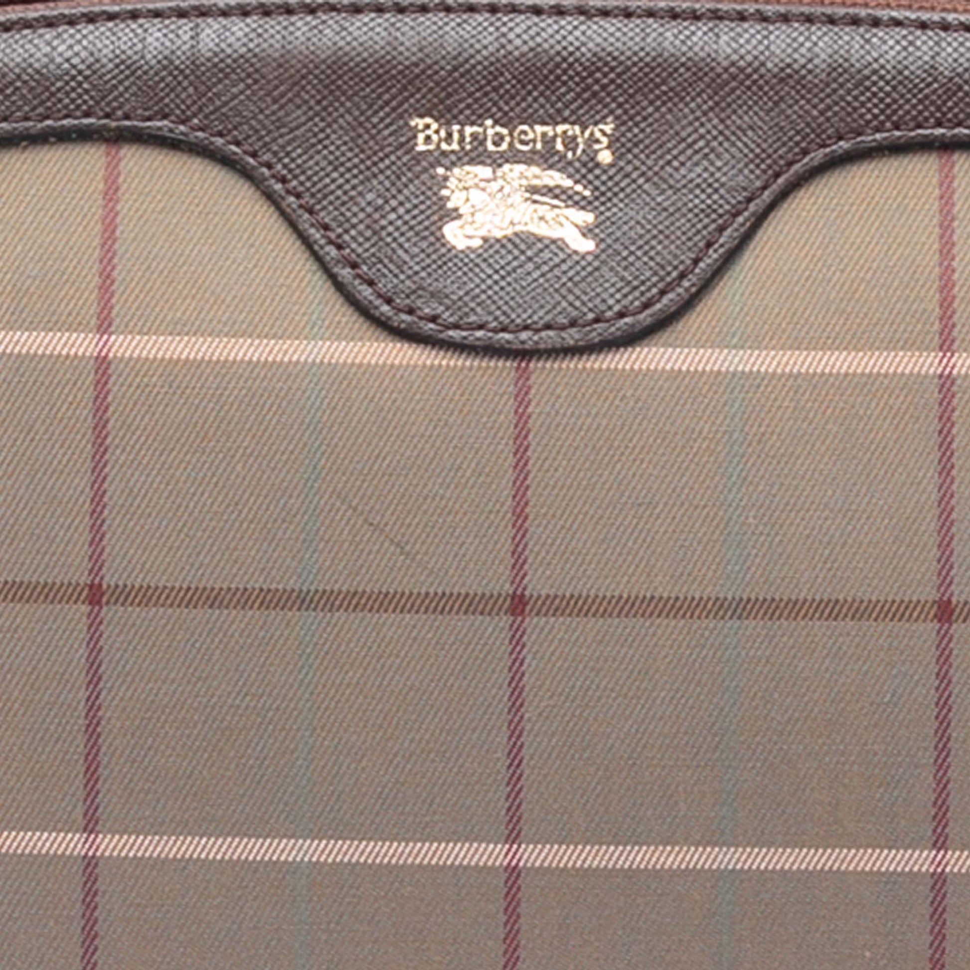 Burberry Vintage Check Canvas Clutch