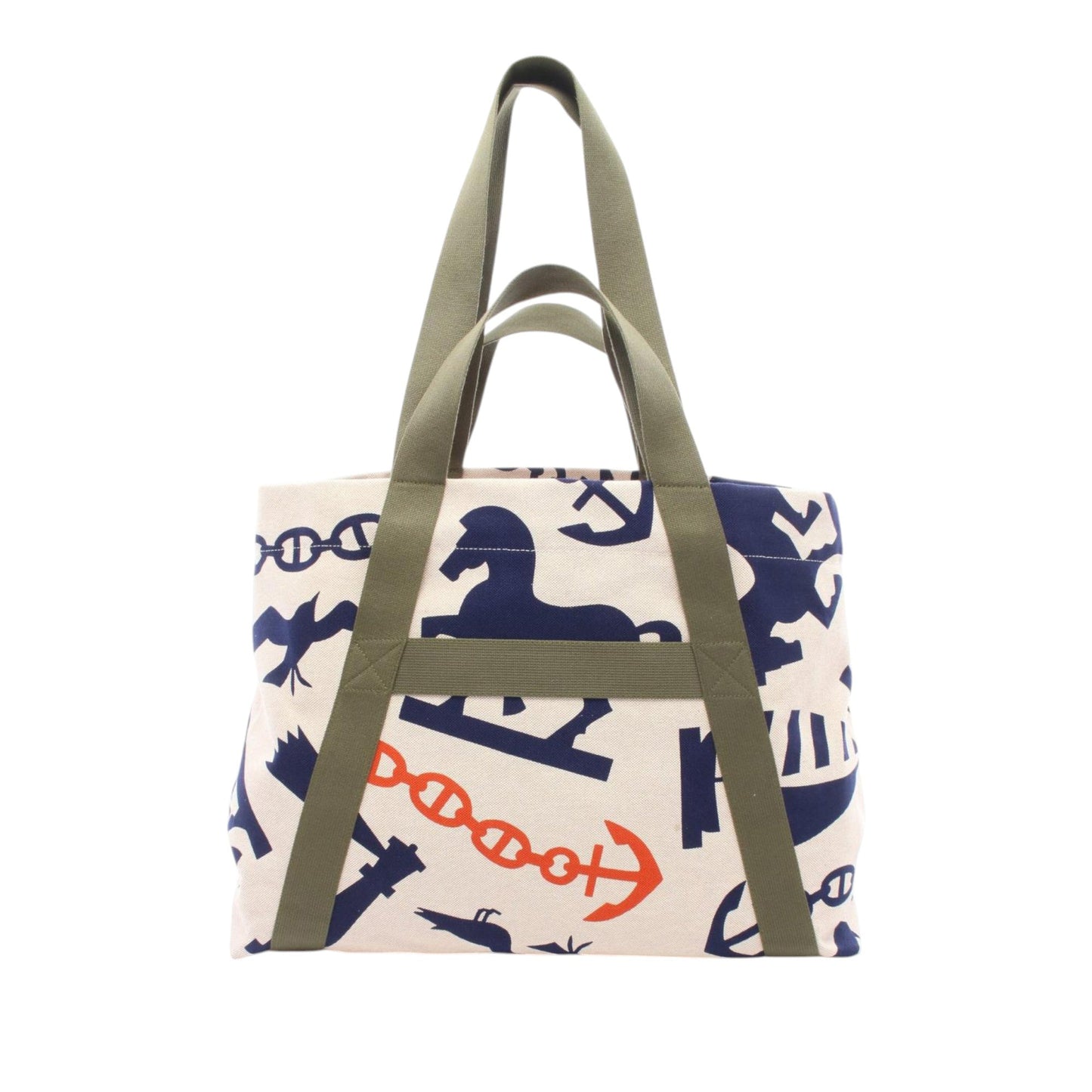 Hermès Canvas Picto de Plage Beach Bag