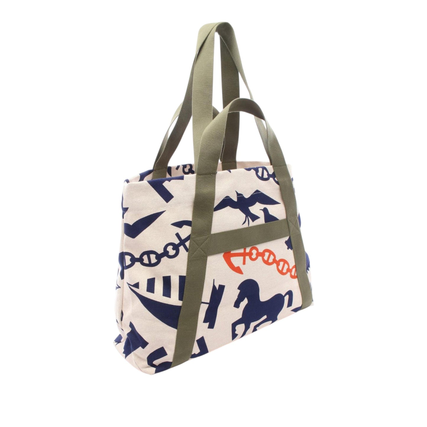 Hermès Canvas Picto de Plage Beach Bag