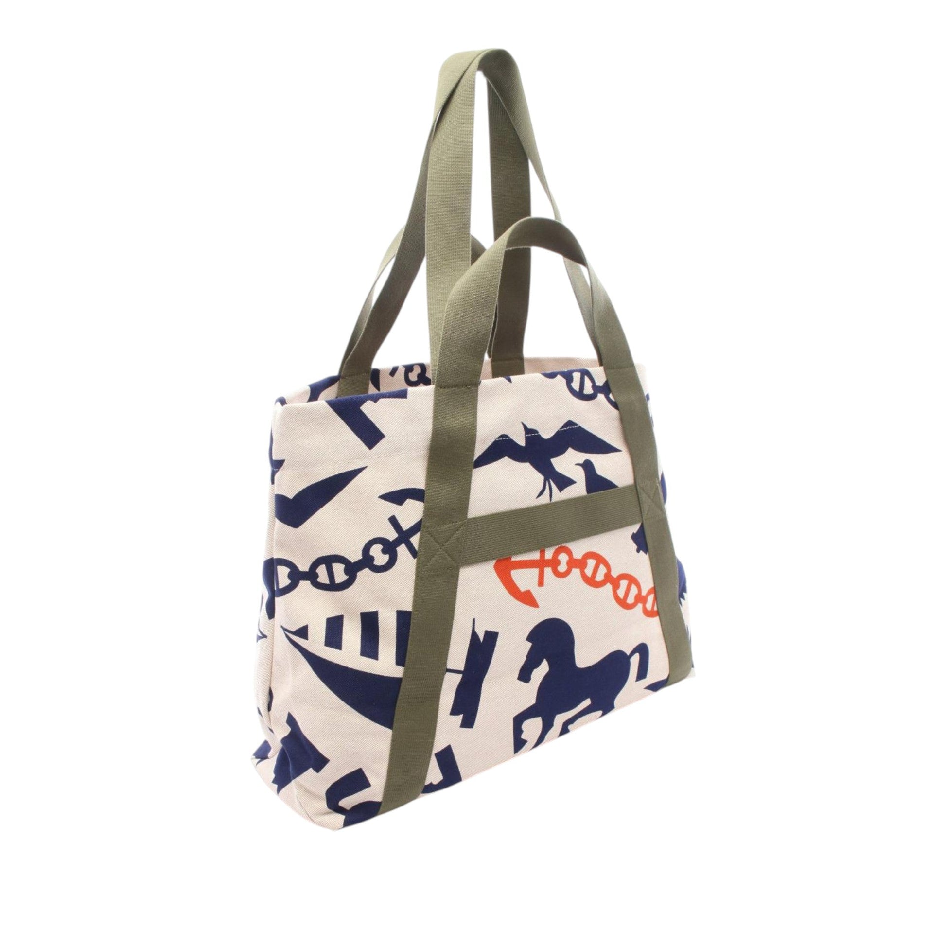 Hermès Canvas Picto de Plage Beach Bag