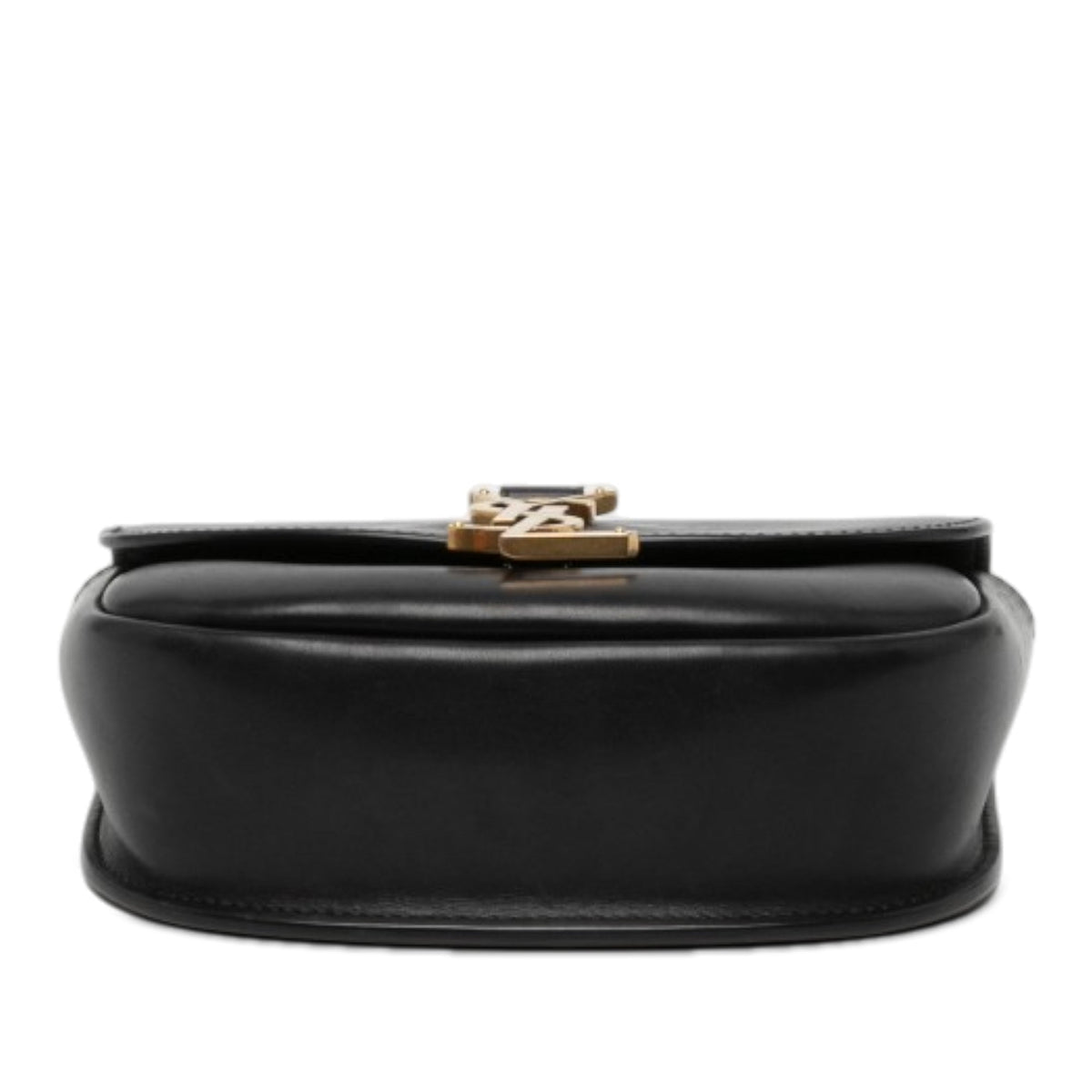 Saint Laurent Small Leather Monogram Kaia Crossbody — Black