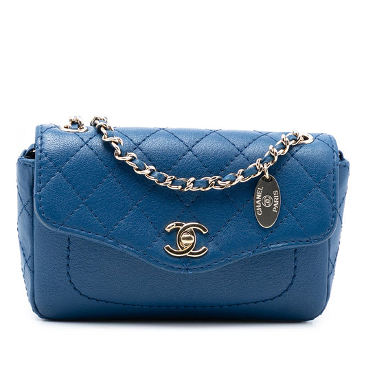 Mini Quilted Goatskin Coco Curve Flap